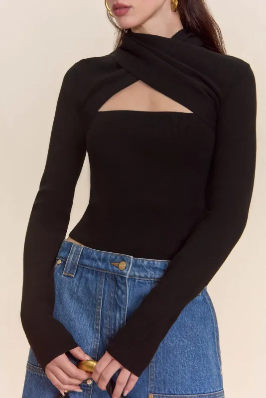 ONIA KNIT CARDIGAN - BLACK sold by Cult Gaia