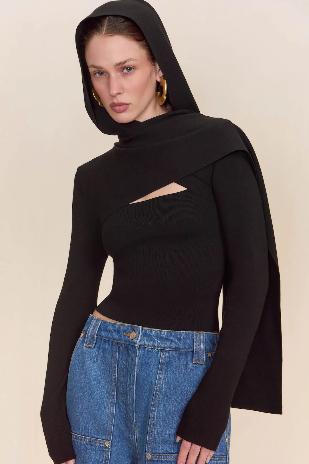 ONIA KNIT CARDIGAN - BLACK sold by Cult Gaia product image thumbnail 3