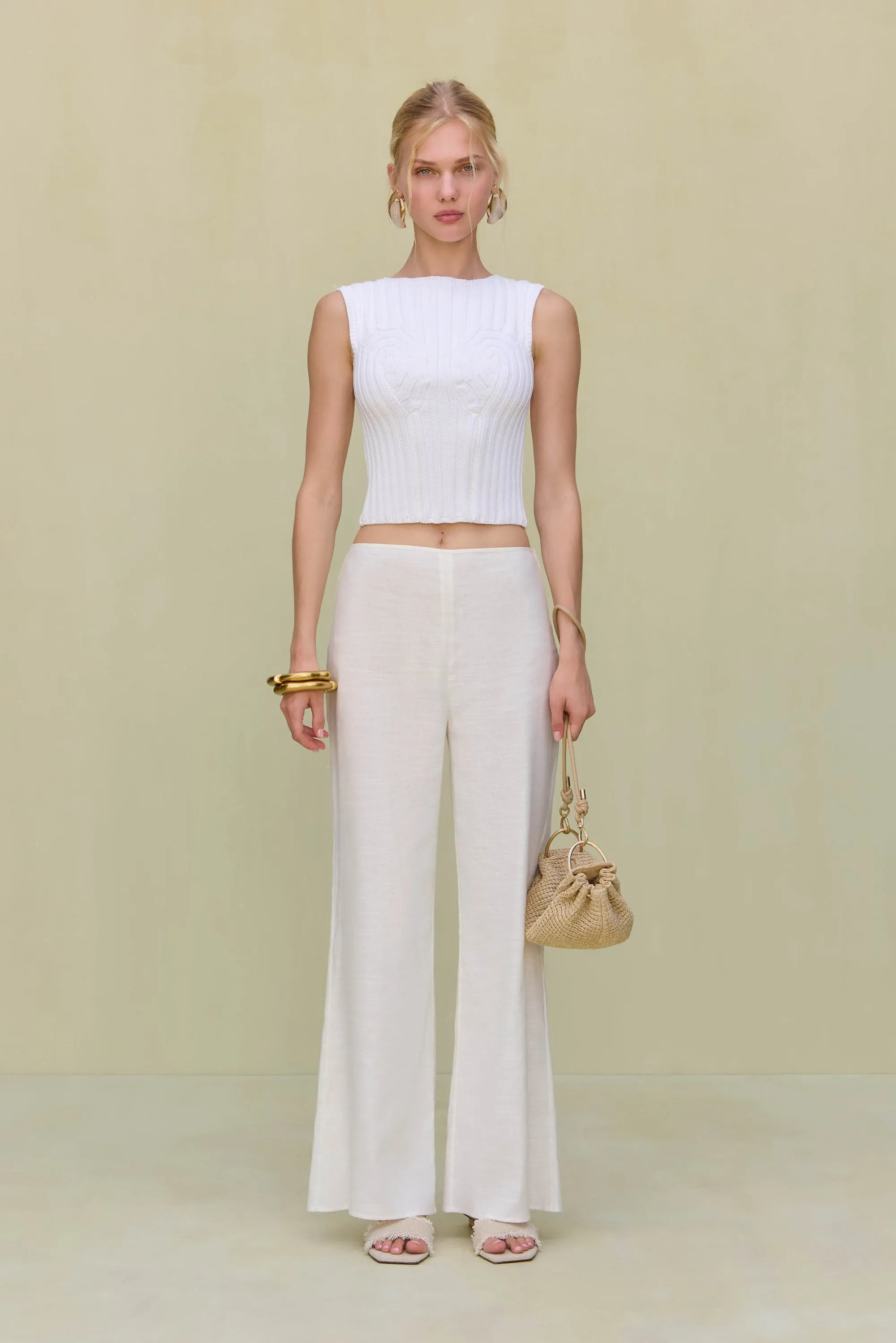 ANZU KNIT TOP - OFF WHITE sold by Cult Gaia product image thumbnail 2
