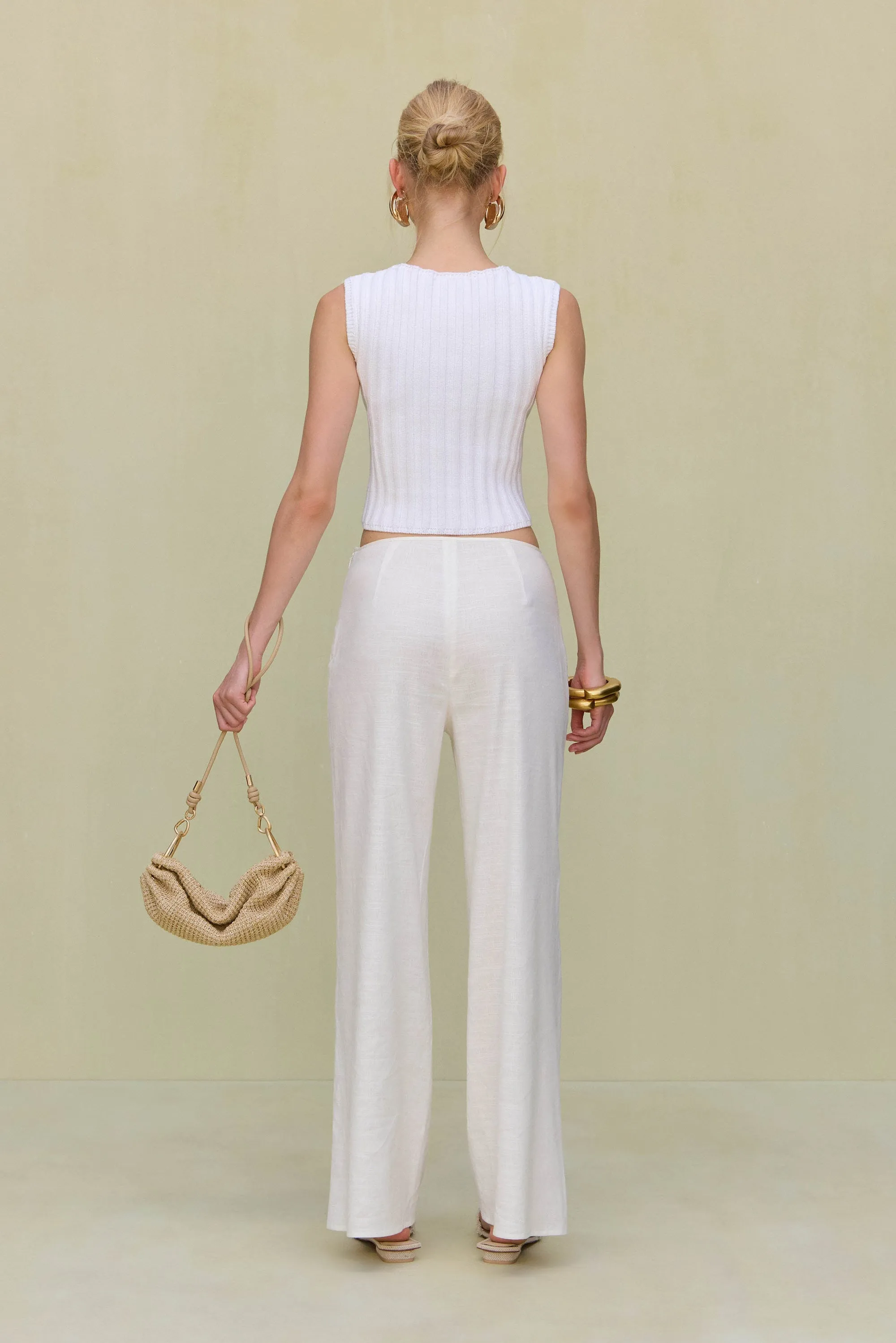 ANZU KNIT TOP - OFF WHITE sold by Cult Gaia product image thumbnail 4