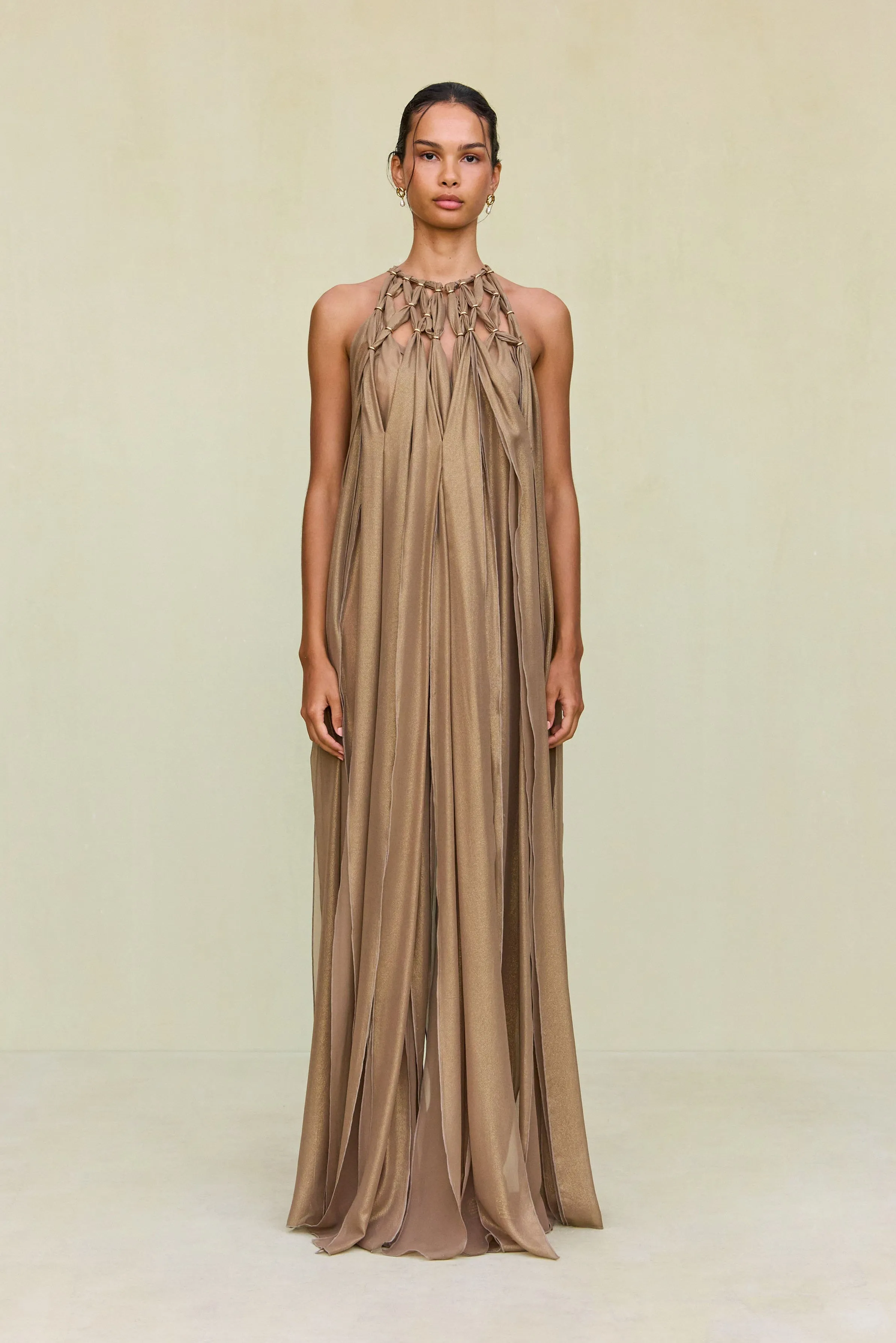 ADITI GOWN - GOLD sold by Cult Gaia