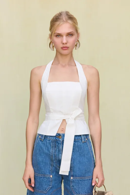 ANITA TOP - OFF WHITE sold by Cult Gaia