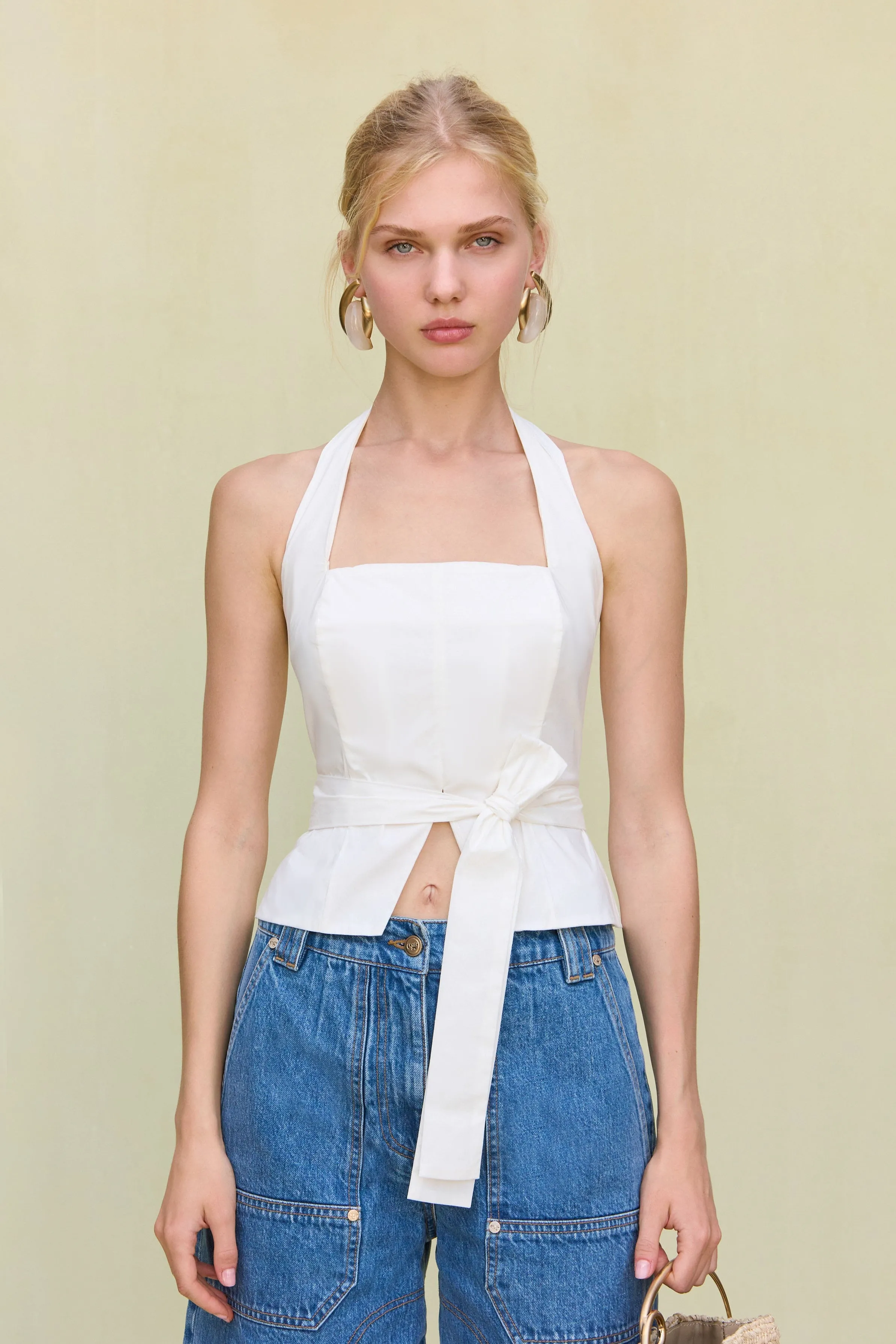 ANITA TOP - OFF WHITE sold by Cult Gaia