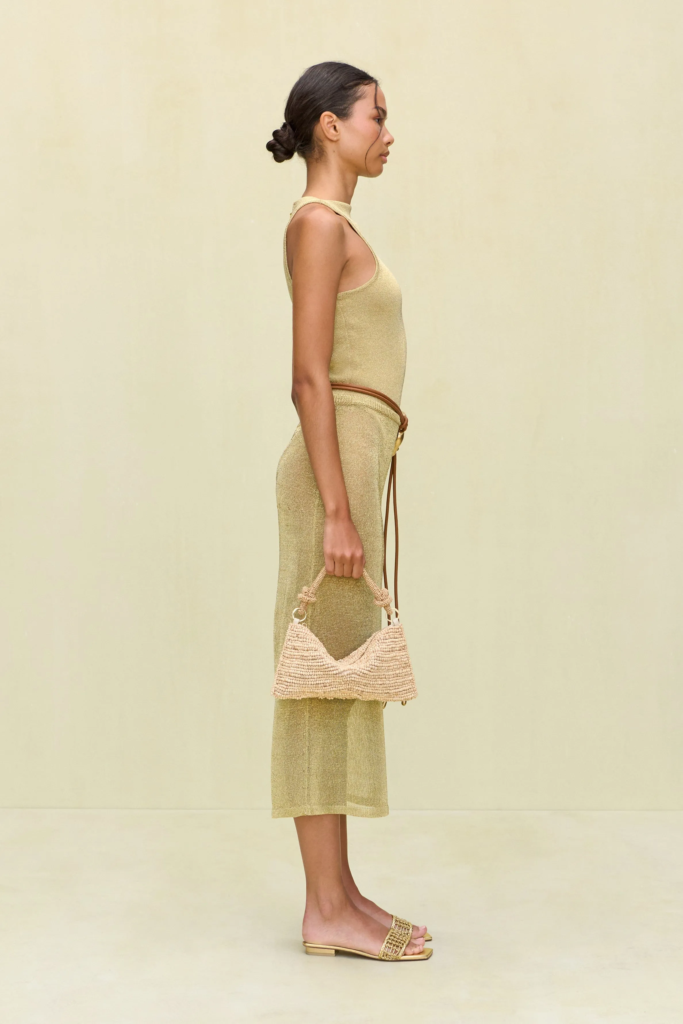 ANURA KNIT SKIRT - GOLD sold by Cult Gaia product image thumbnail 4