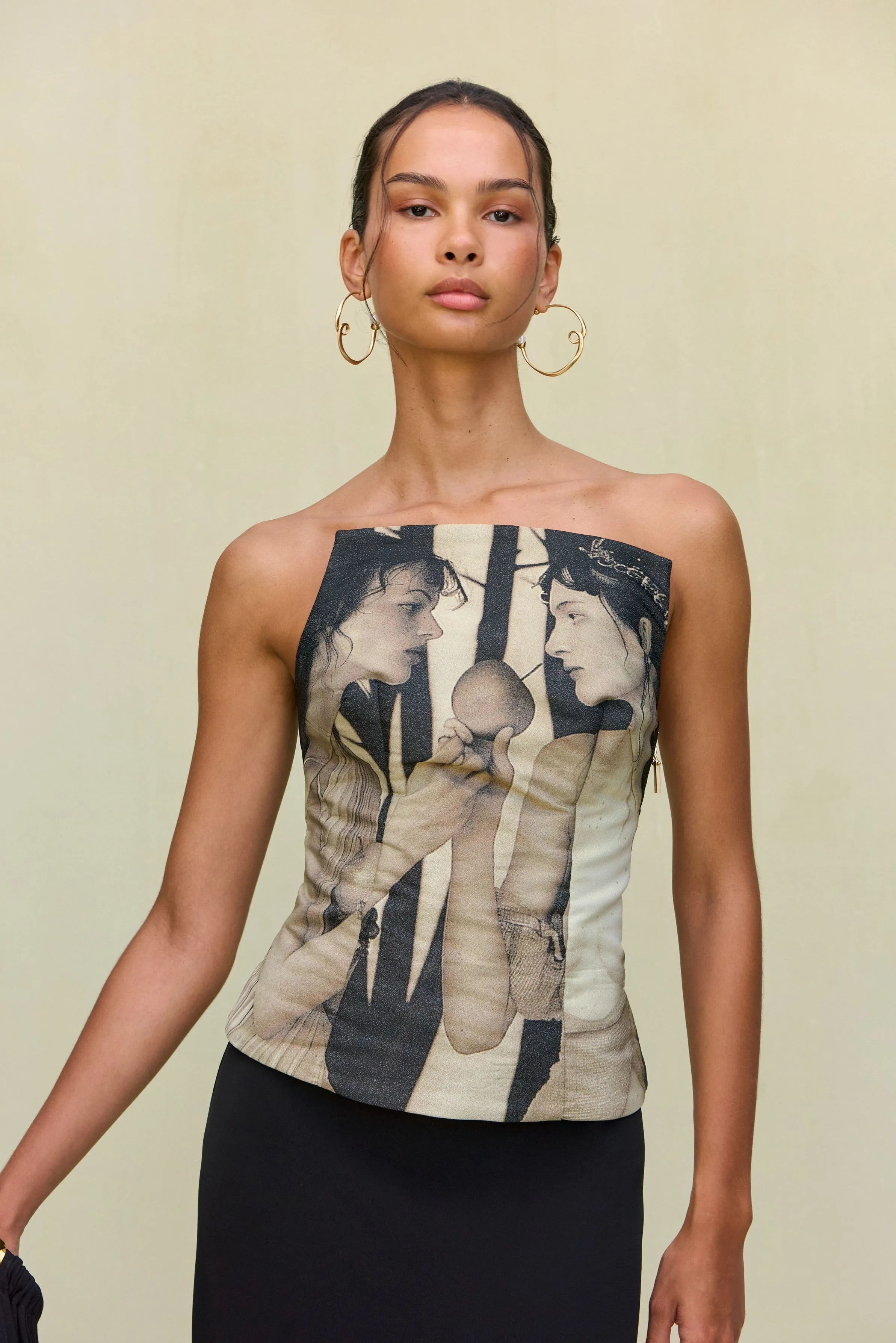 BRYCE TOP - PORTRAIT MULTI sold by Cult Gaia product image thumbnail 4