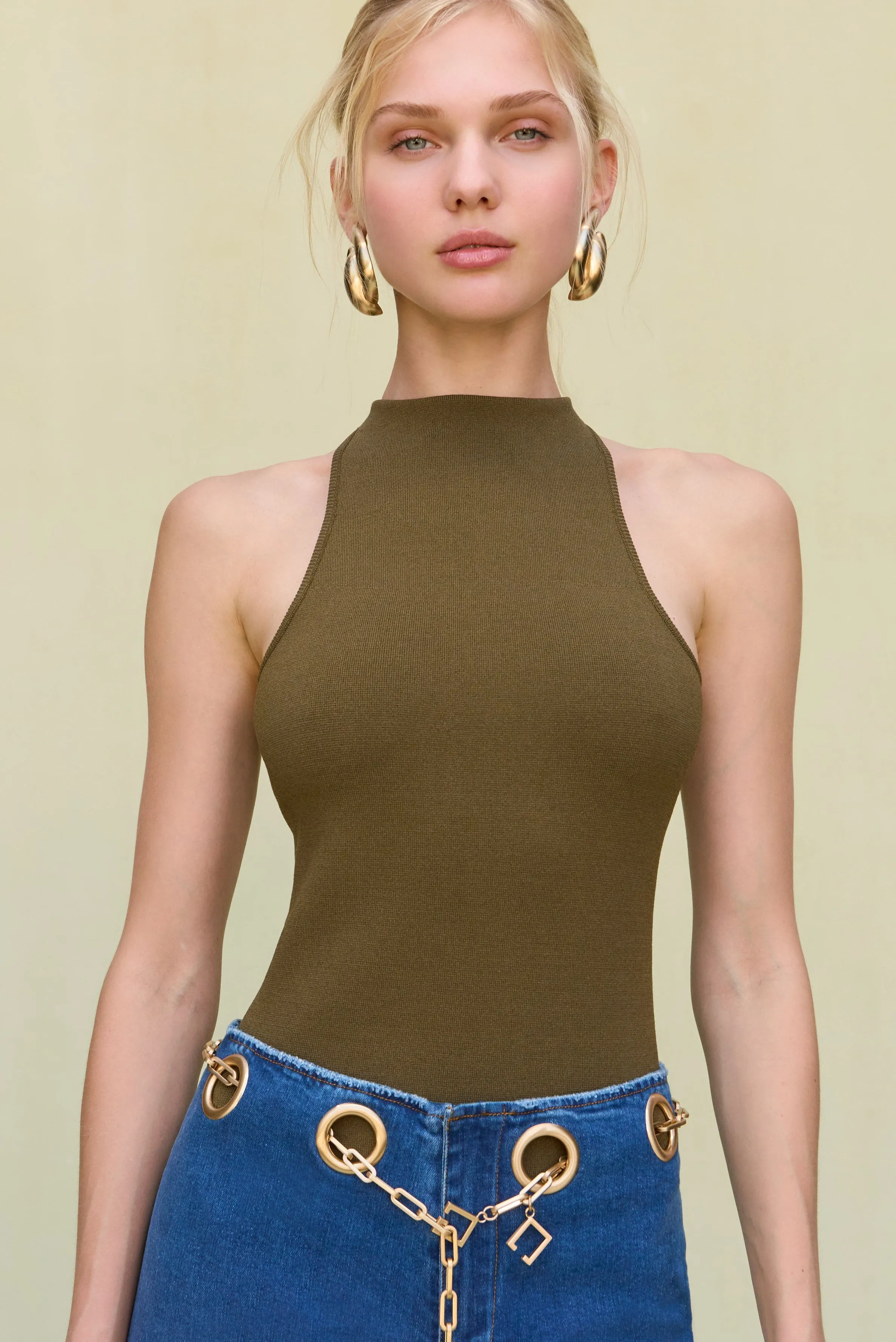 CASSIUS KNIT BODYSUIT - NYMPH sold by Cult Gaia