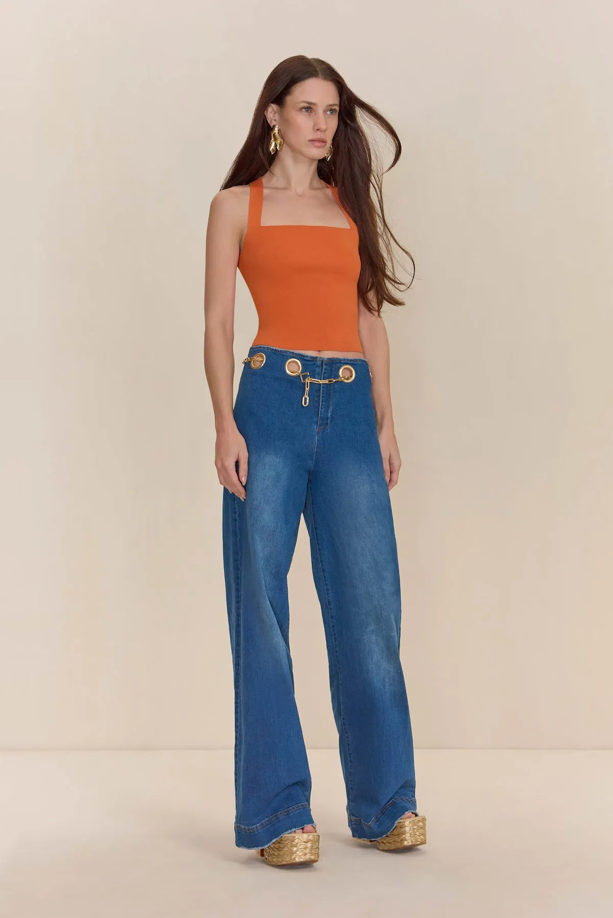 CRAWFORD KNIT TOP - PERSIMMON sold by Cult Gaia product image thumbnail 2