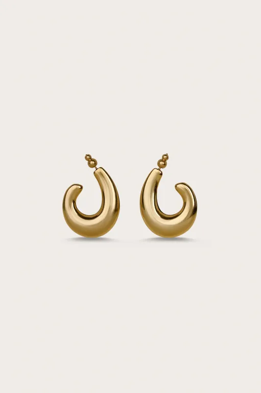 DRINA EARRING - BRUSHED BRASS sold by cult gaia