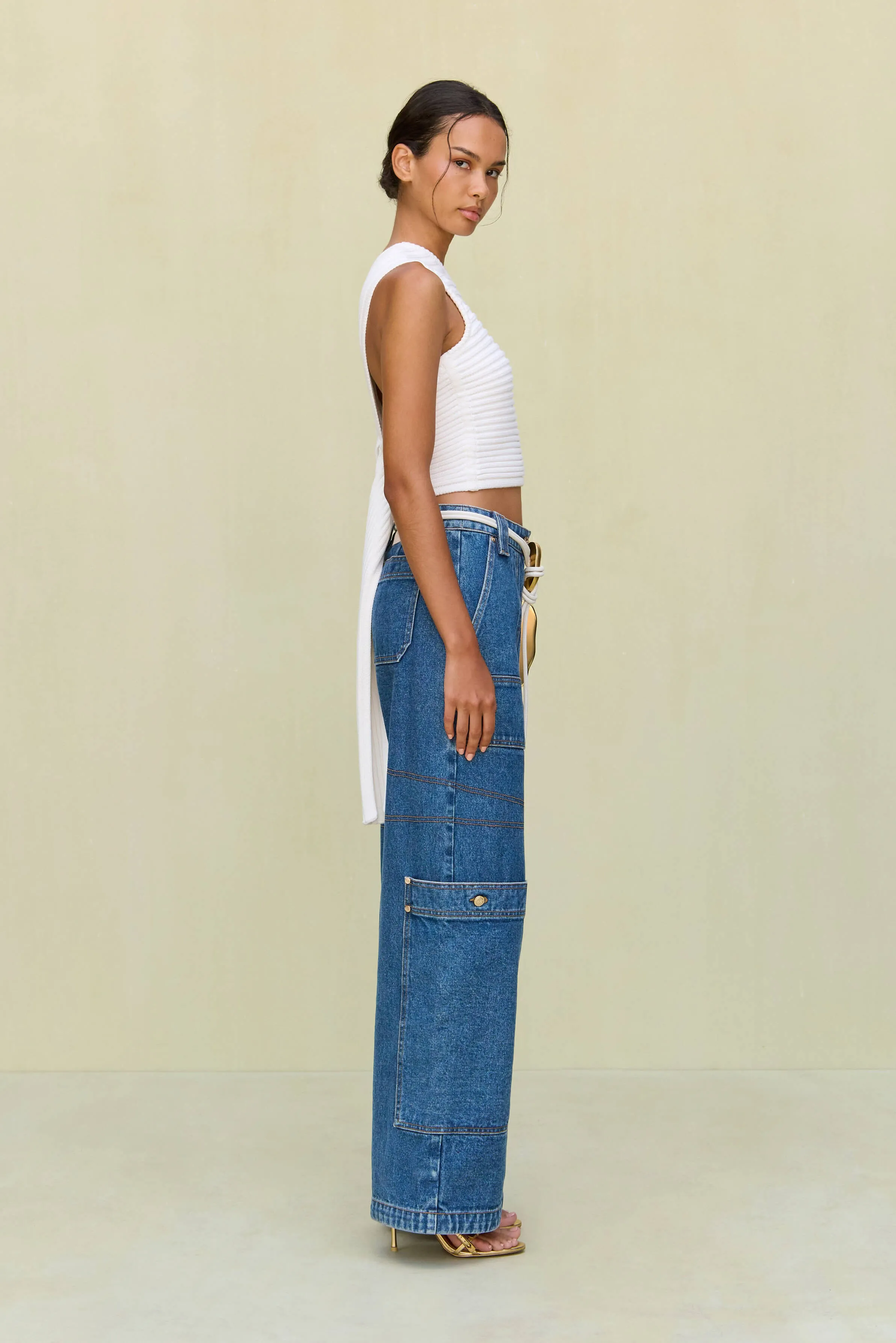 FELICIA KNIT TOP - OFF WHITE sold by Cult Gaia product image thumbnail 4