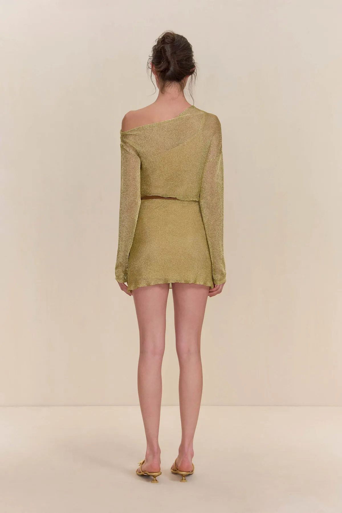 KARISHMA KNIT DRESS - GOLD sold by Cult Gaia product image thumbnail 5