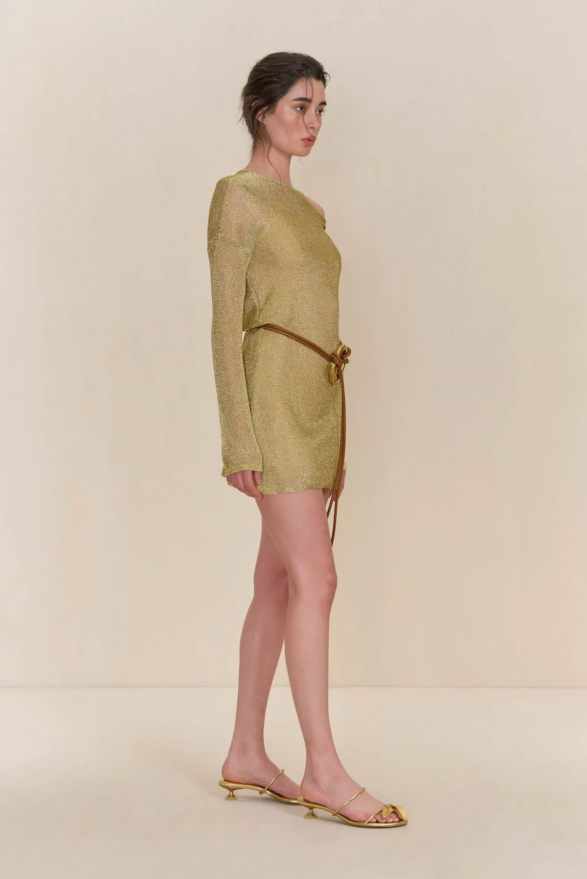 KARISHMA KNIT DRESS - GOLD sold by Cult Gaia product image thumbnail 4