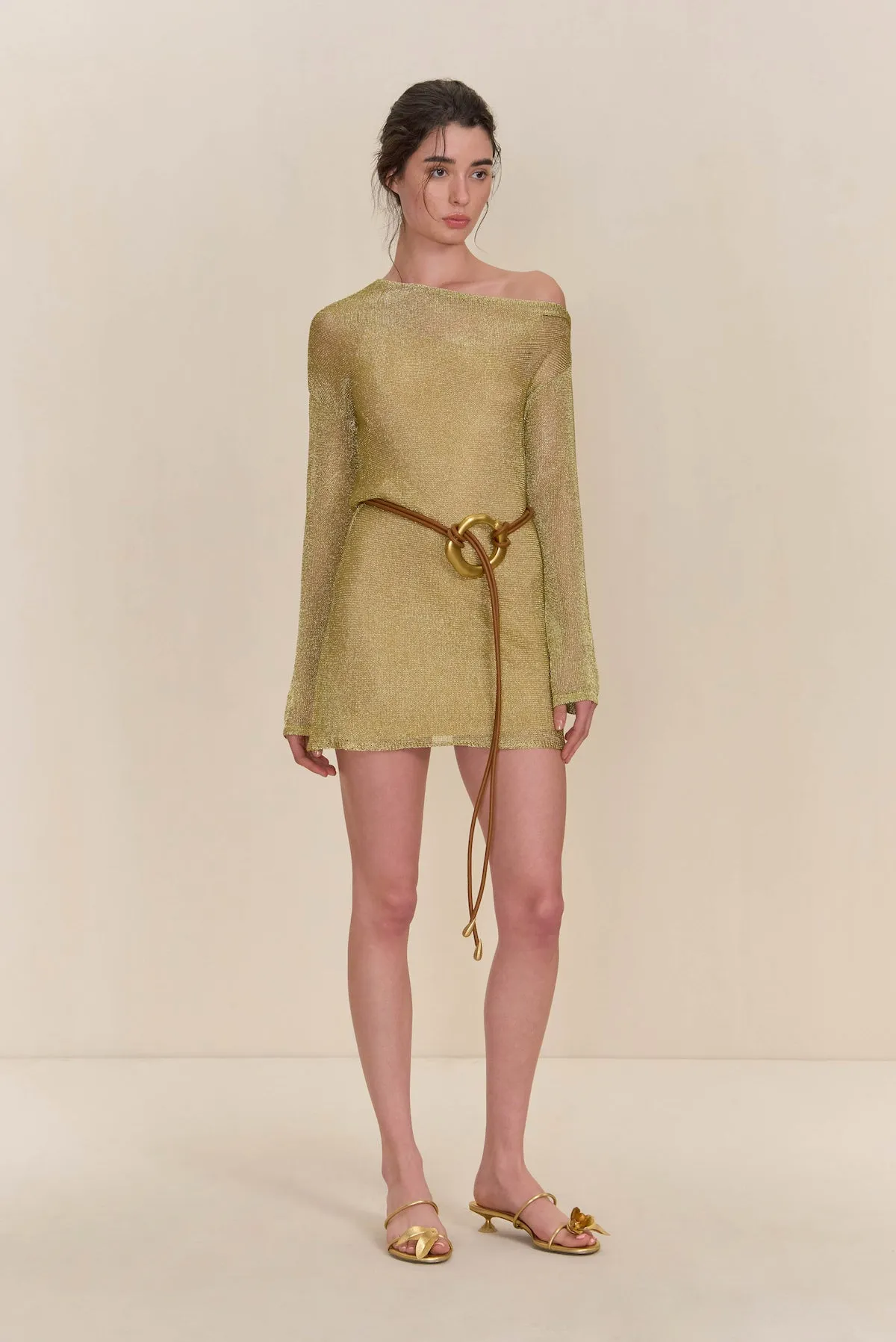 KARISHMA KNIT DRESS - GOLD sold by Cult Gaia product image thumbnail 3