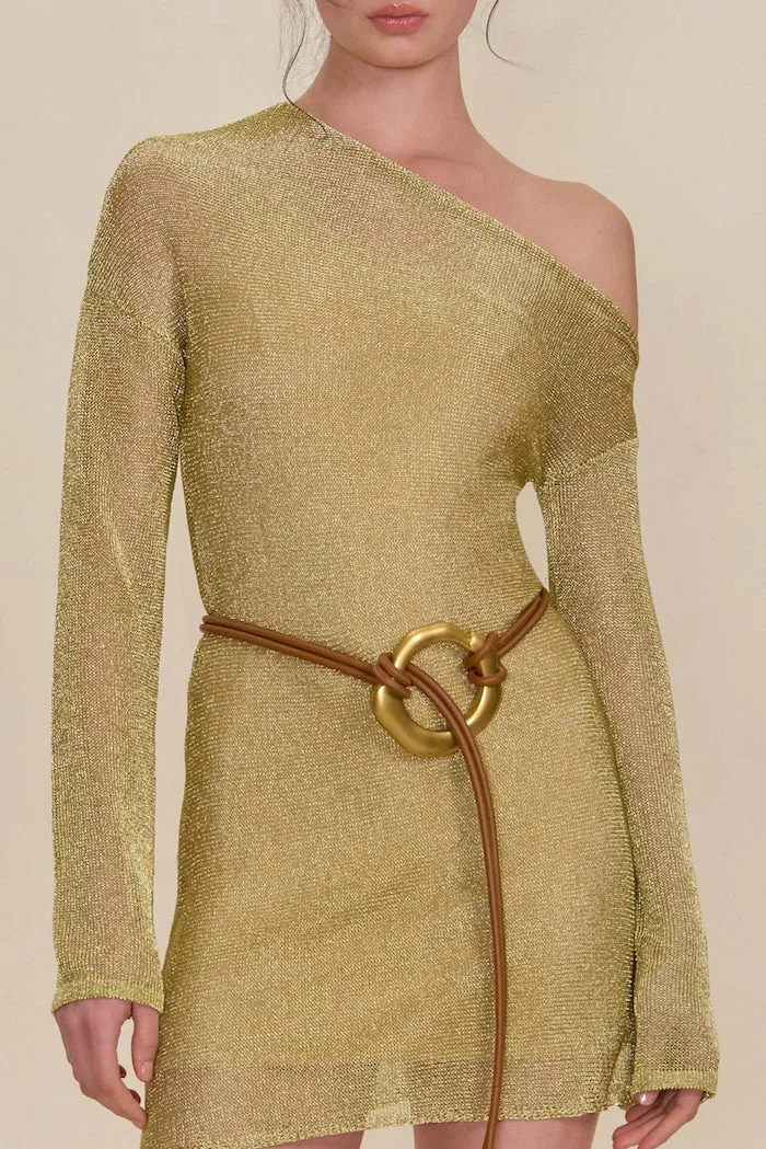 KARISHMA KNIT DRESS - GOLD sold by Cult Gaia product image thumbnail 2