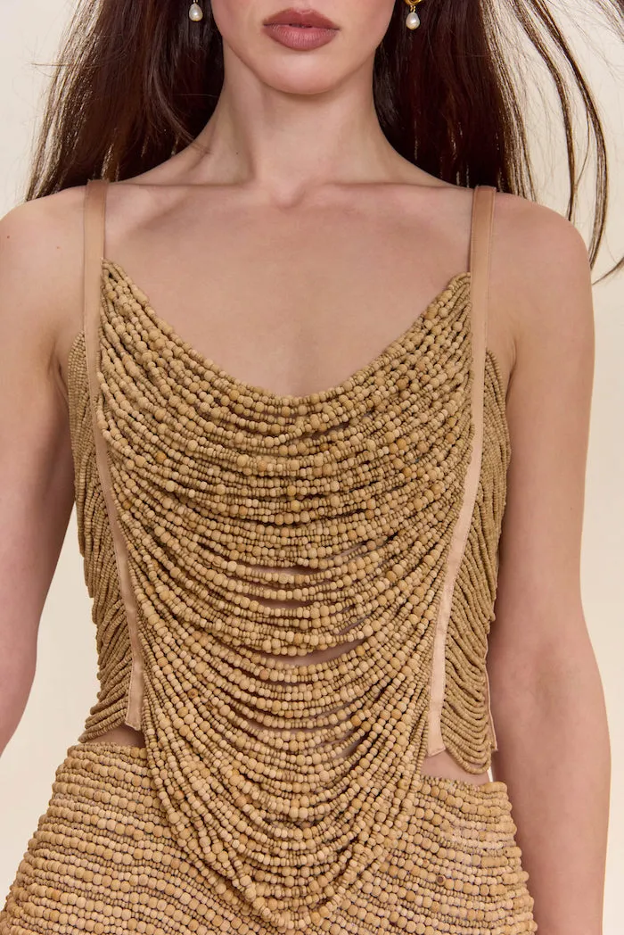 MISTY TOP - TOASTED NATURAL sold by Cult Gaia