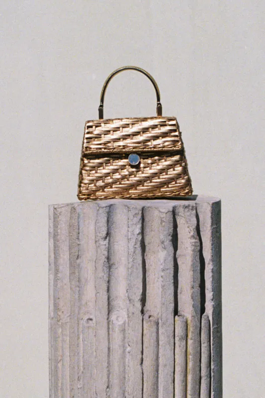NANO SYBIL CROSSBODY BAG - BRUSHED BRASS sold by cult gaia