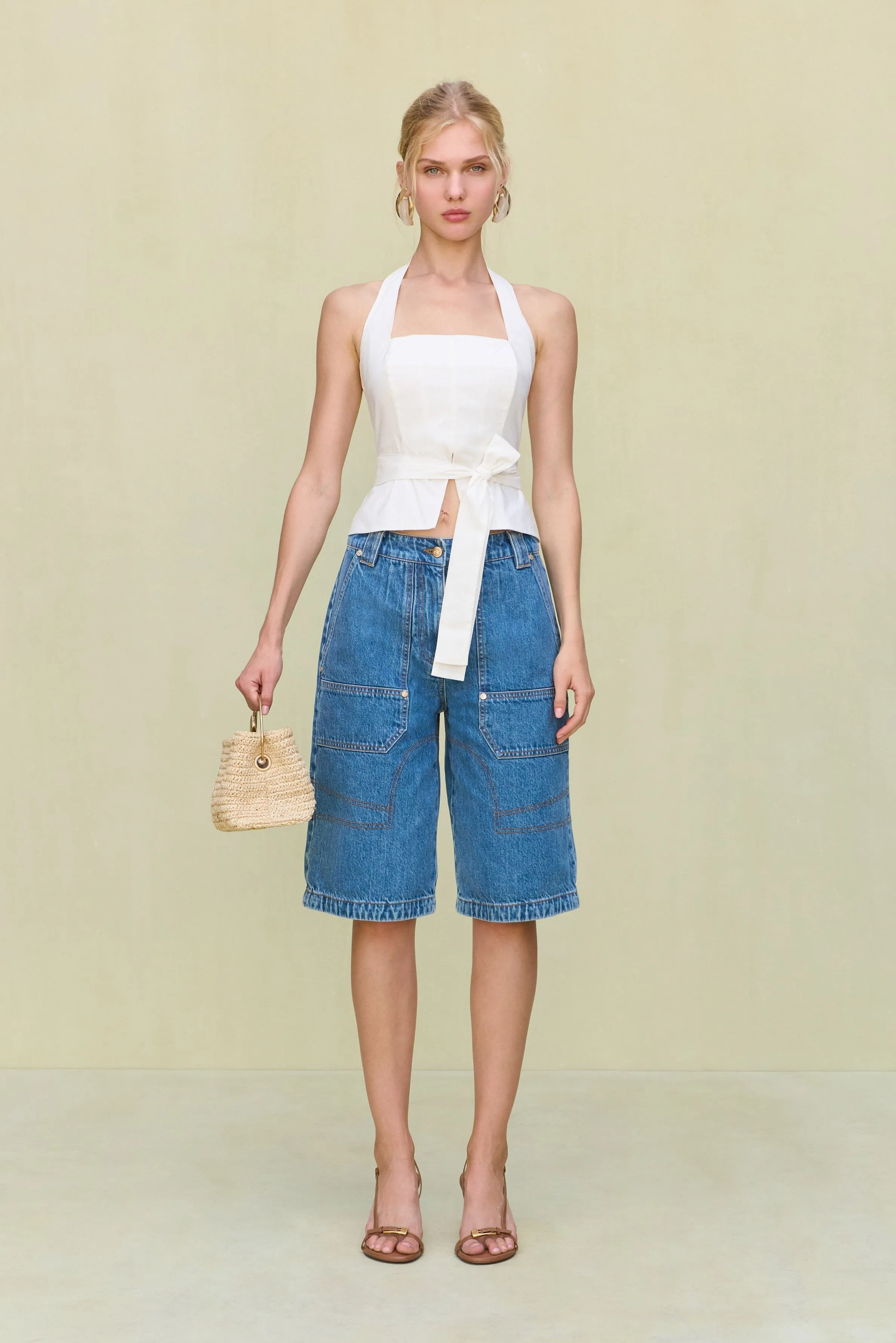 TANAKA SHORT - STONE WASH sold by Cult Gaia