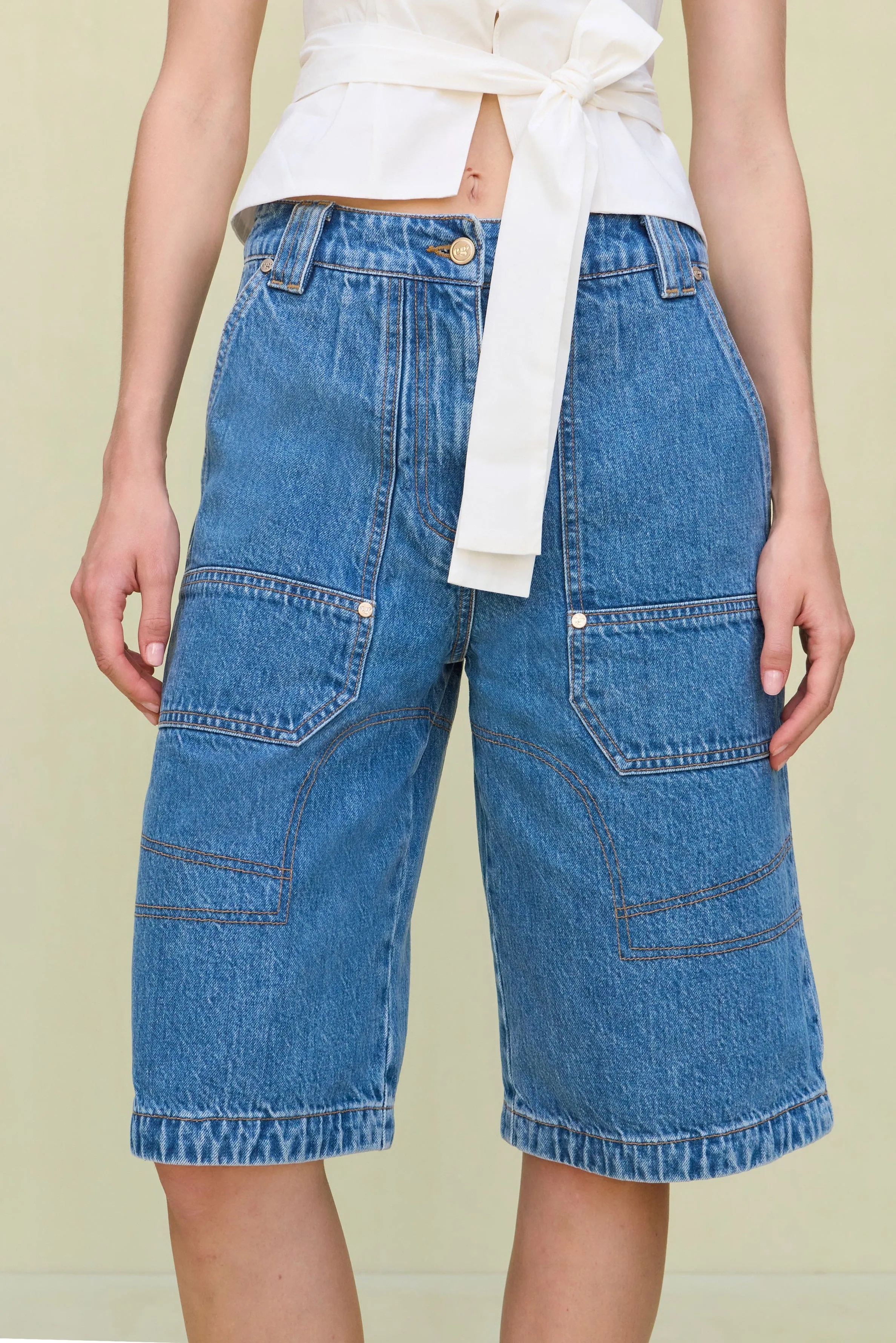 TANAKA SHORT - STONE WASH sold by Cult Gaia product image thumbnail 2