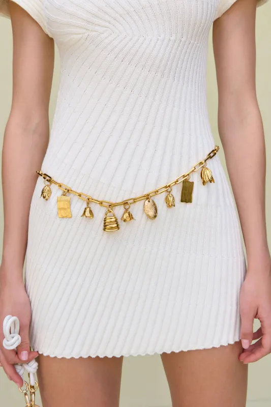 BIJOU CHARM BELT - ANTIQUE BRASS made by Cult Gaia