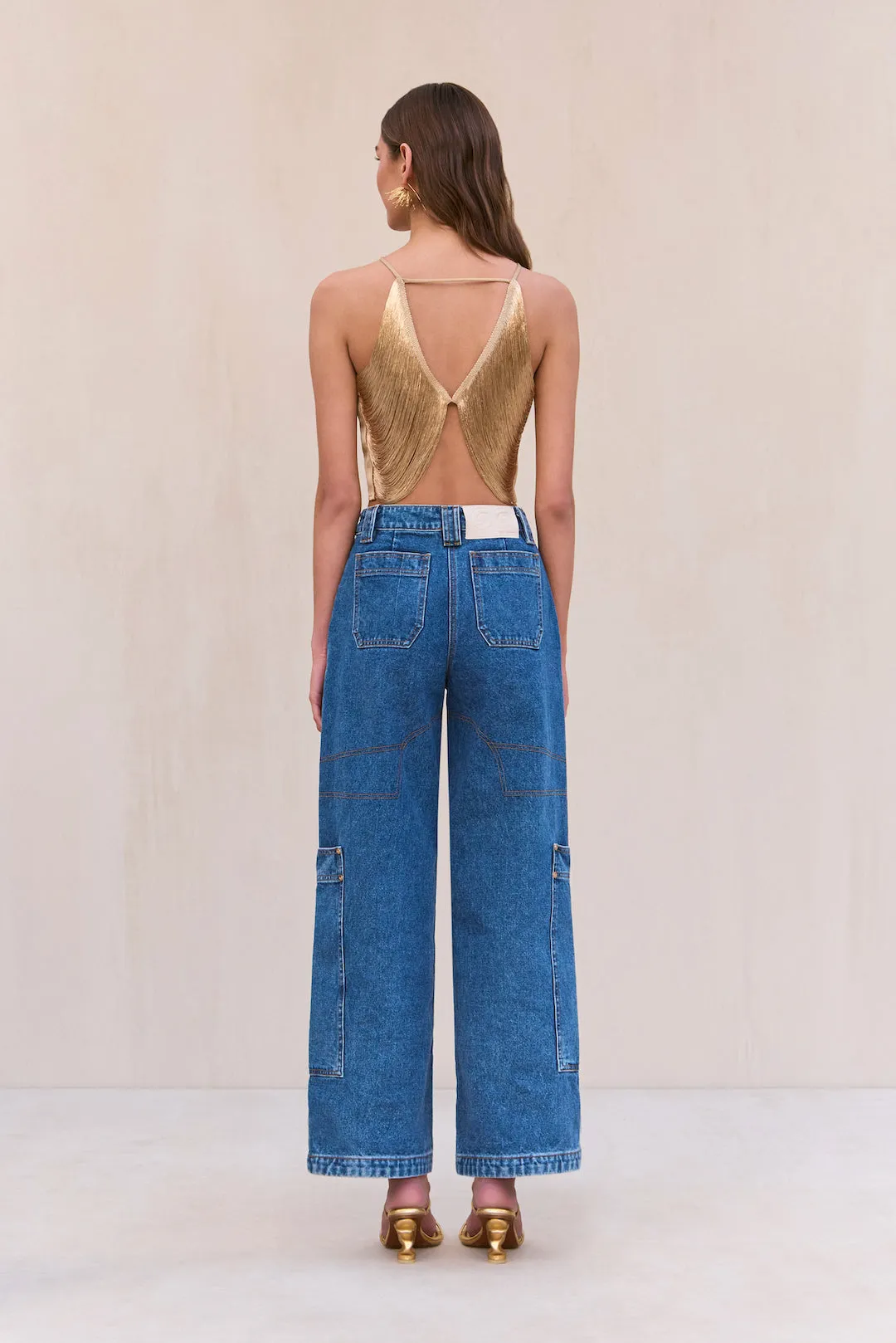 QUELLA TOP - LIGHT GOLD sold by Cult Gaia product image thumbnail 5