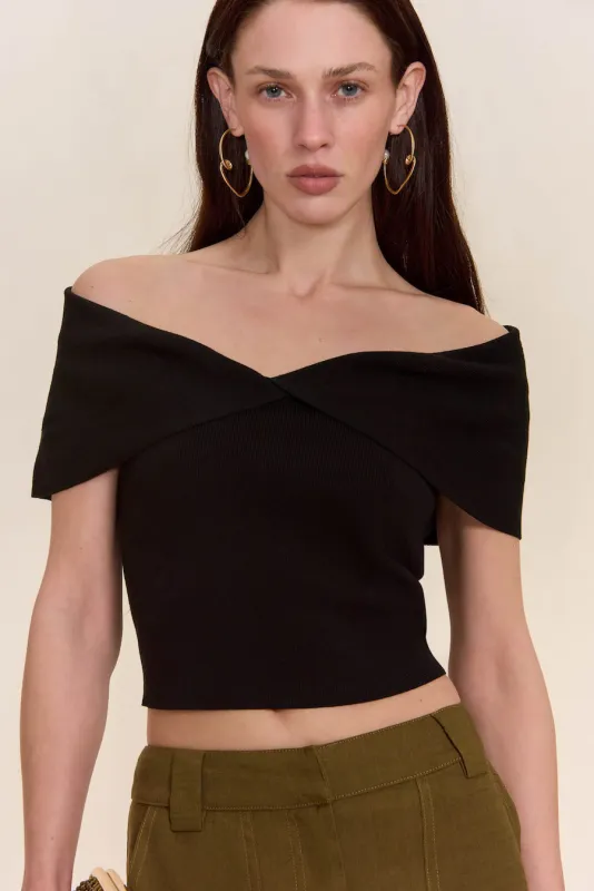 PRESCOTT KNIT TOP - BLACK sold by Cult Gaia