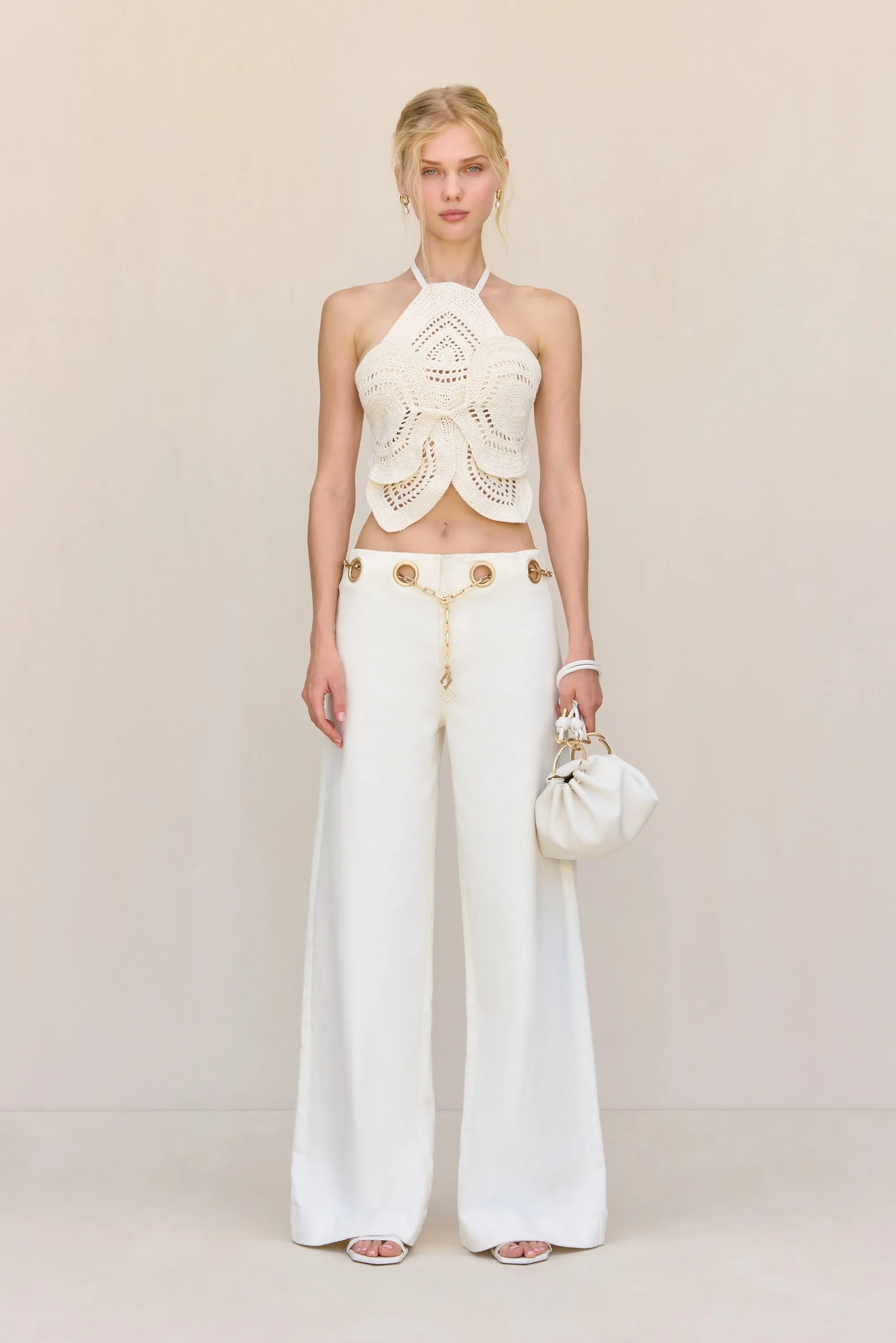 EMELIA CROCHET TOP - OFF WHITE sold by Cult Gaia product image thumbnail 2