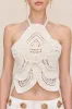 EMELIA CROCHET TOP - OFF WHITE sold by Cult Gaia