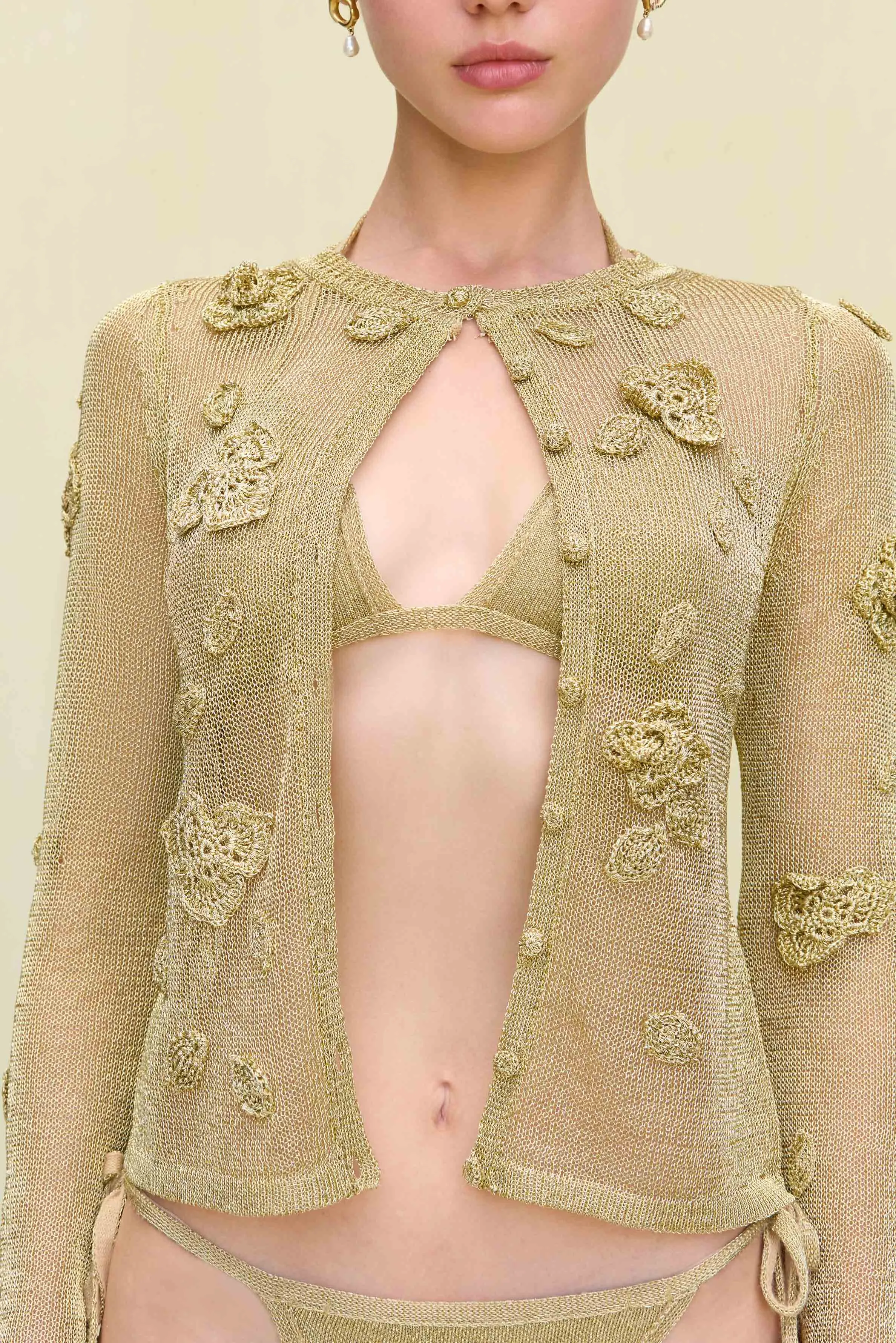 ALIA BIKINI TOP - GOLD sold by Cult Gaia