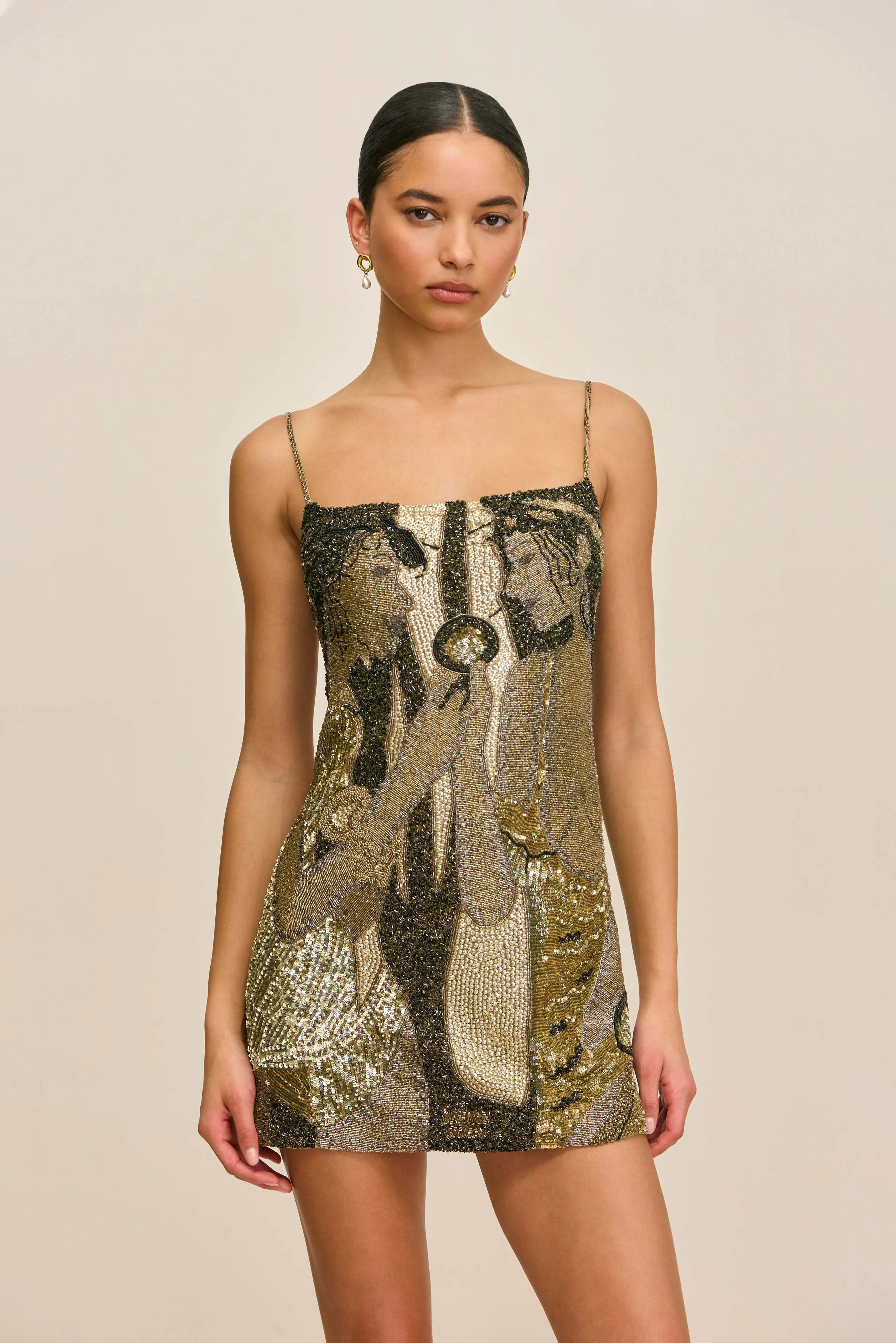 BEBE DRESS - PORTRAIT MULTI sold by Cult Gaia