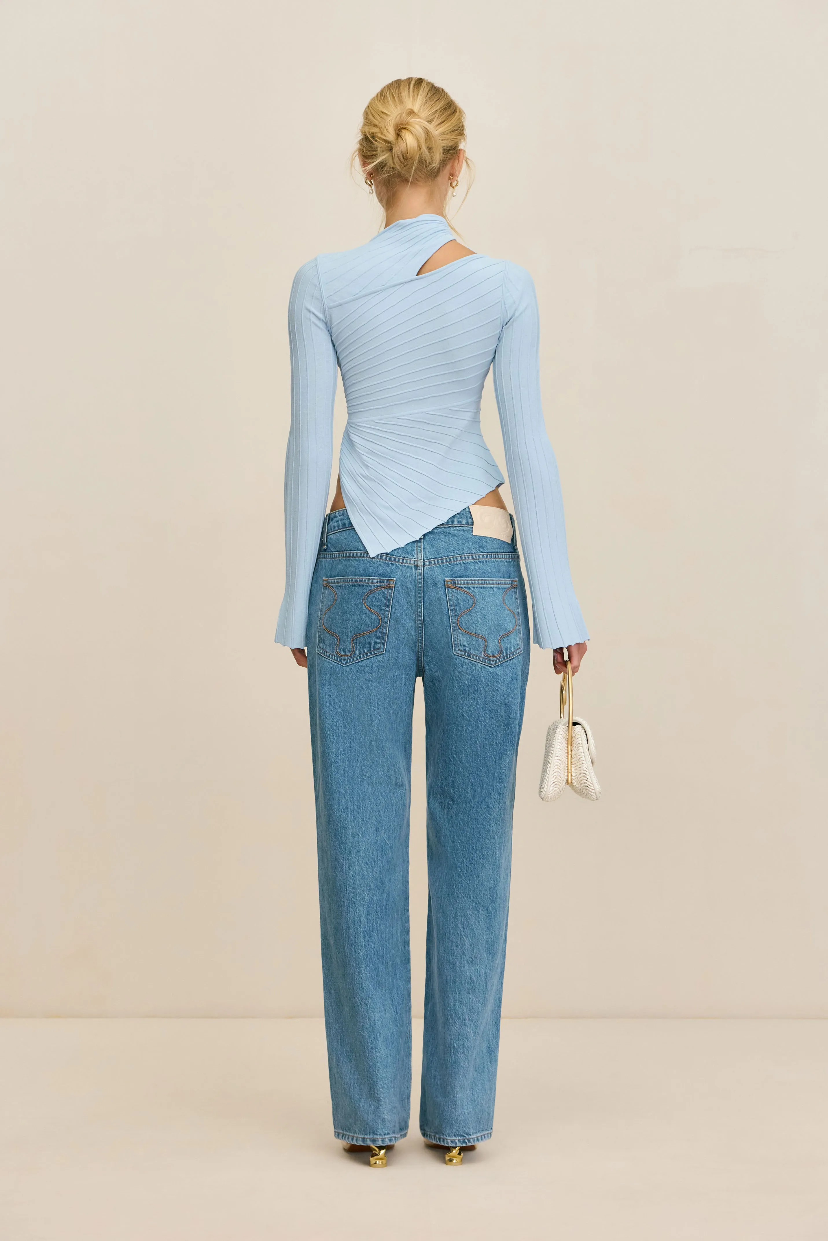 TAYLA KNIT TOP - COASTAL sold by Cult Gaia product image thumbnail 5