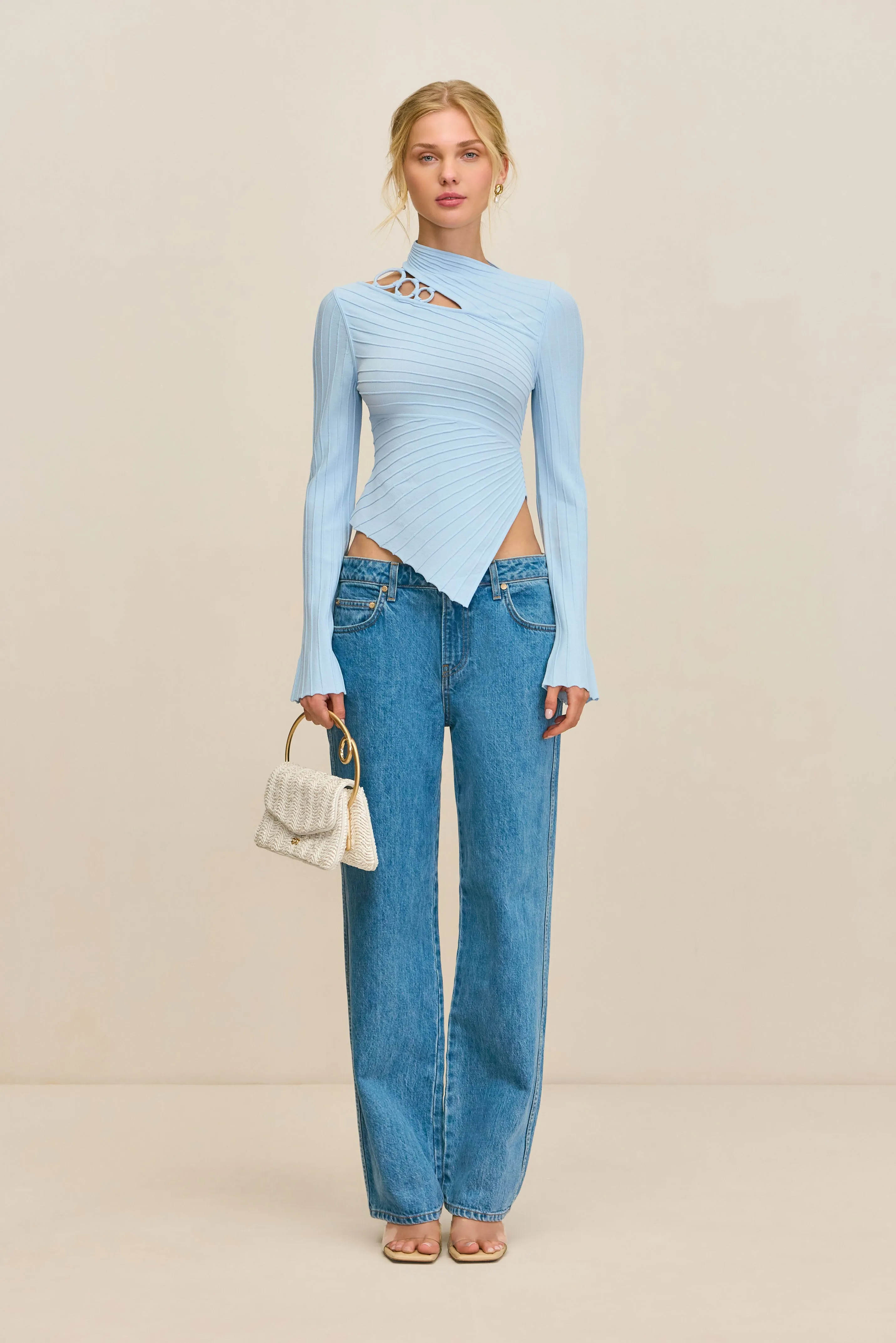 TAYLA KNIT TOP - COASTAL sold by Cult Gaia