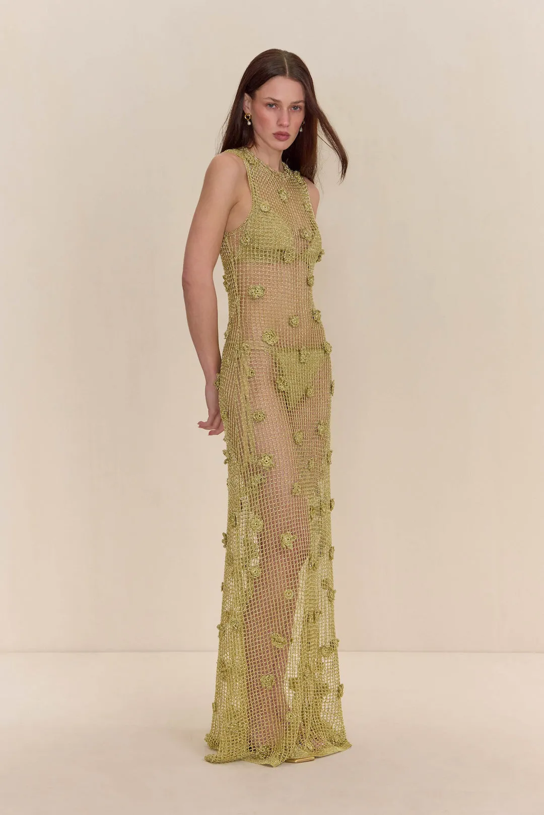 VERMEER DRESS - GOLD sold by Cult Gaia product image thumbnail 5