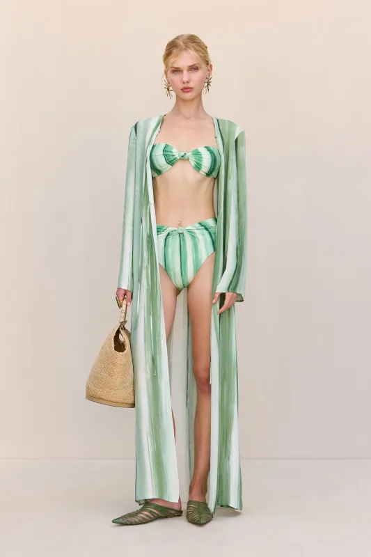 MENDEL DUSTER - CALLA LILY PAINTED STRIPE sold by Cult Gaia