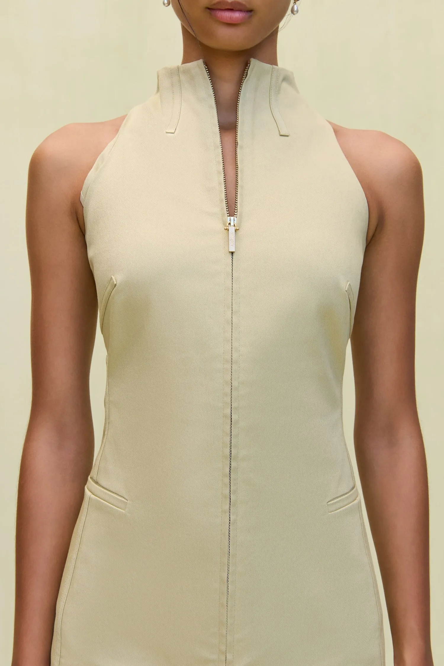 MORGEN DRESS - KHAKI sold by Cult Gaia