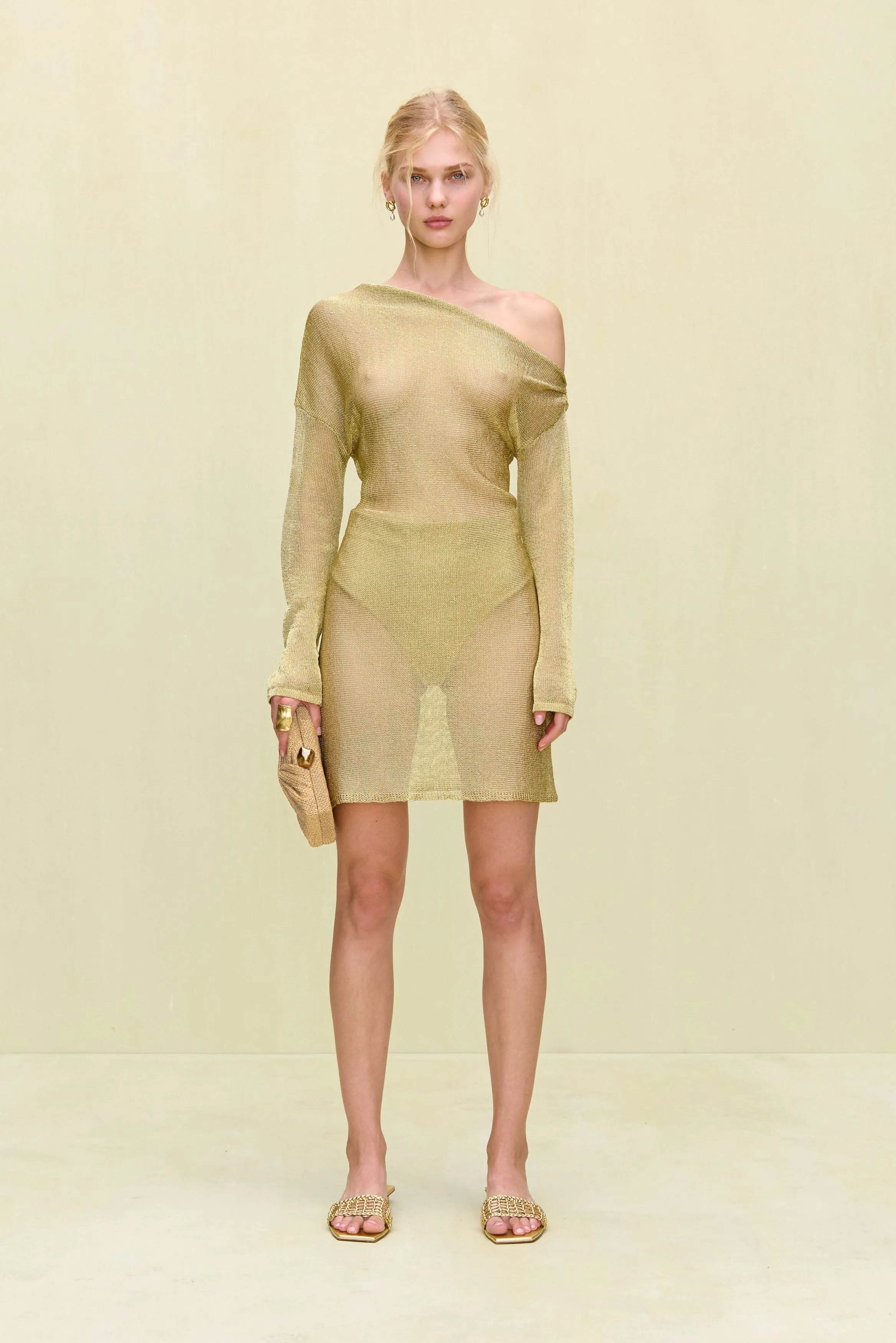 GAINES BIKINI BOTTOM - GOLD sold by Cult Gaia