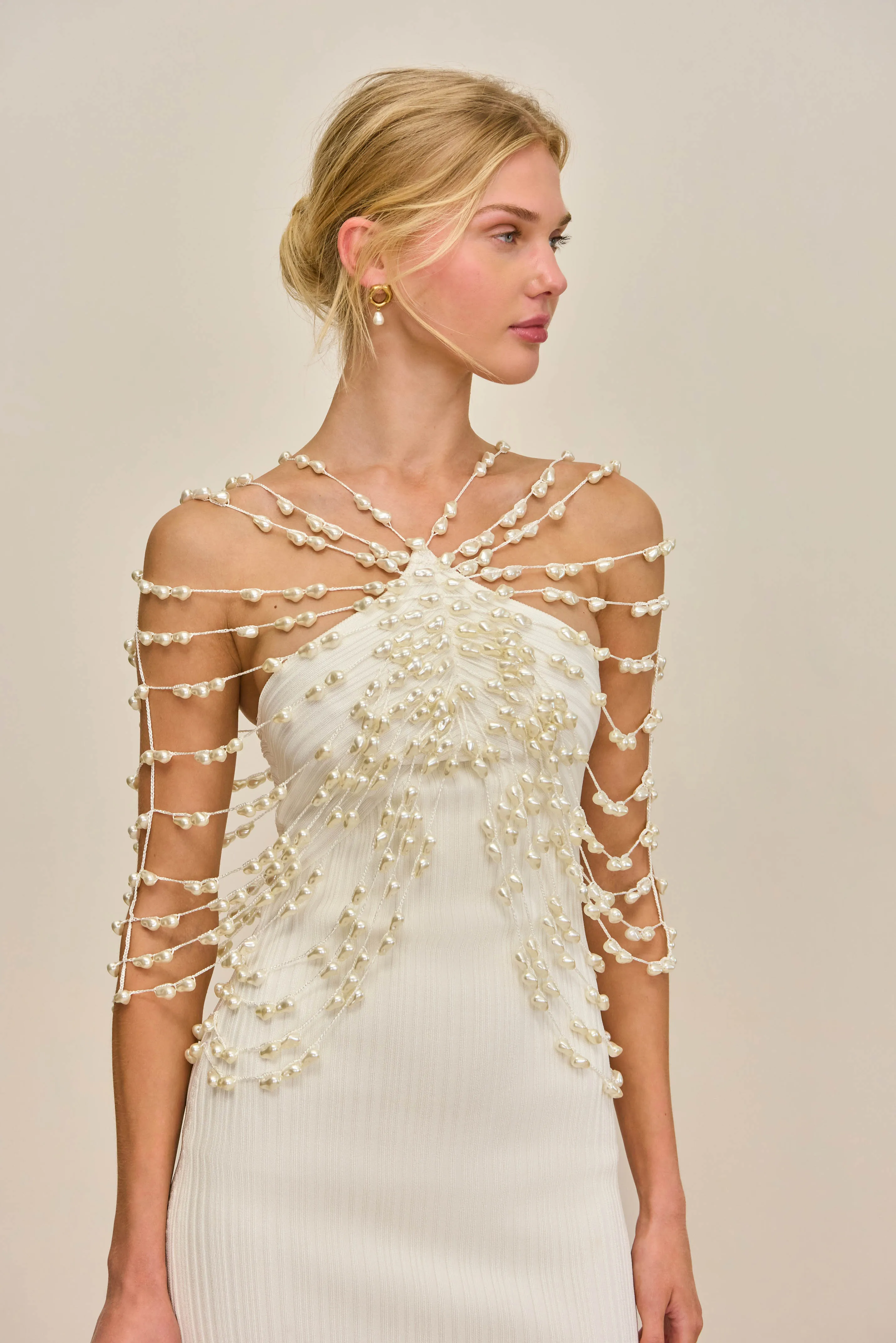 OLIVIANA KNIT DRESS - OFF WHITE sold by Cult Gaia product image thumbnail 3