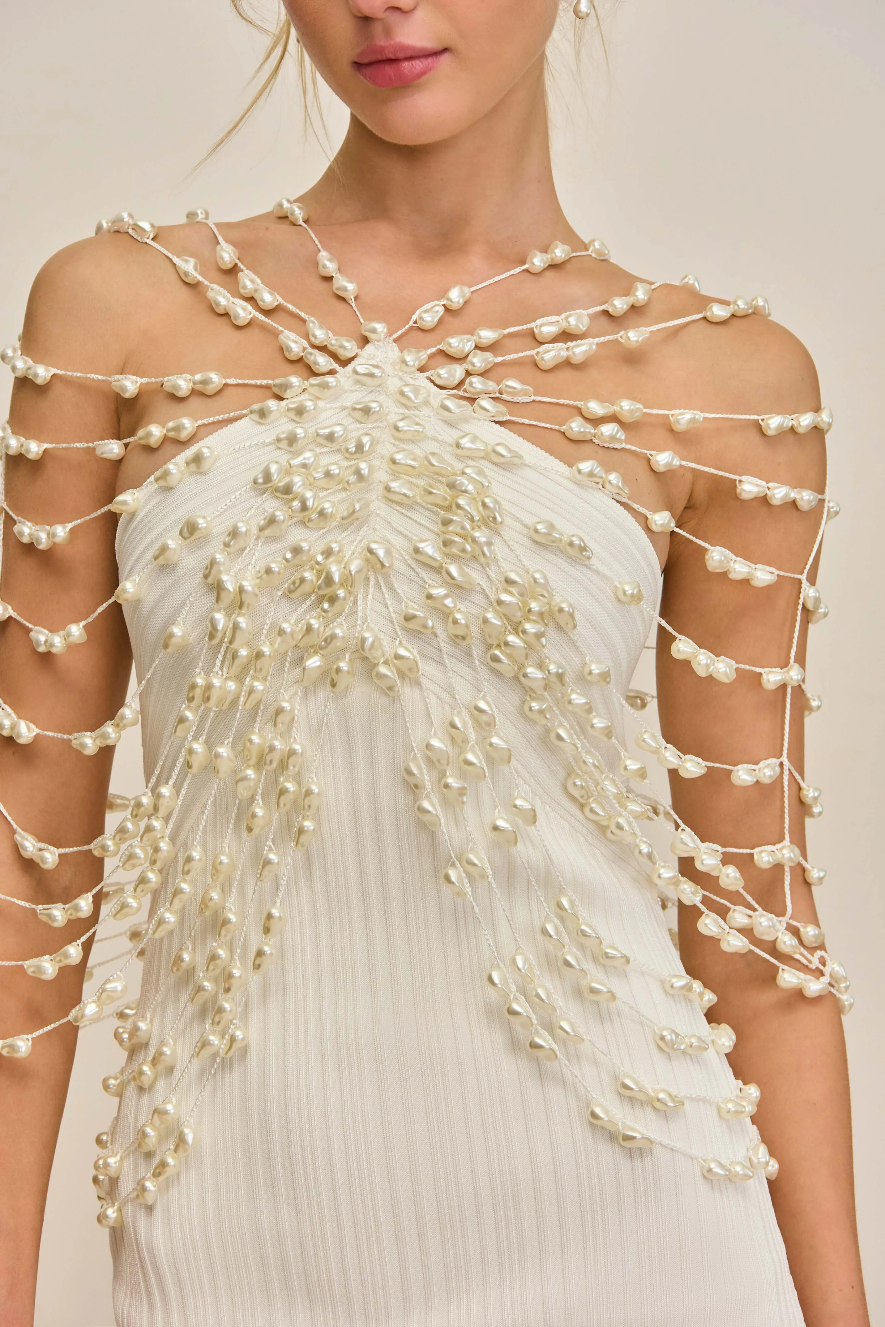 OLIVIANA KNIT DRESS - OFF WHITE sold by Cult Gaia product image thumbnail 4