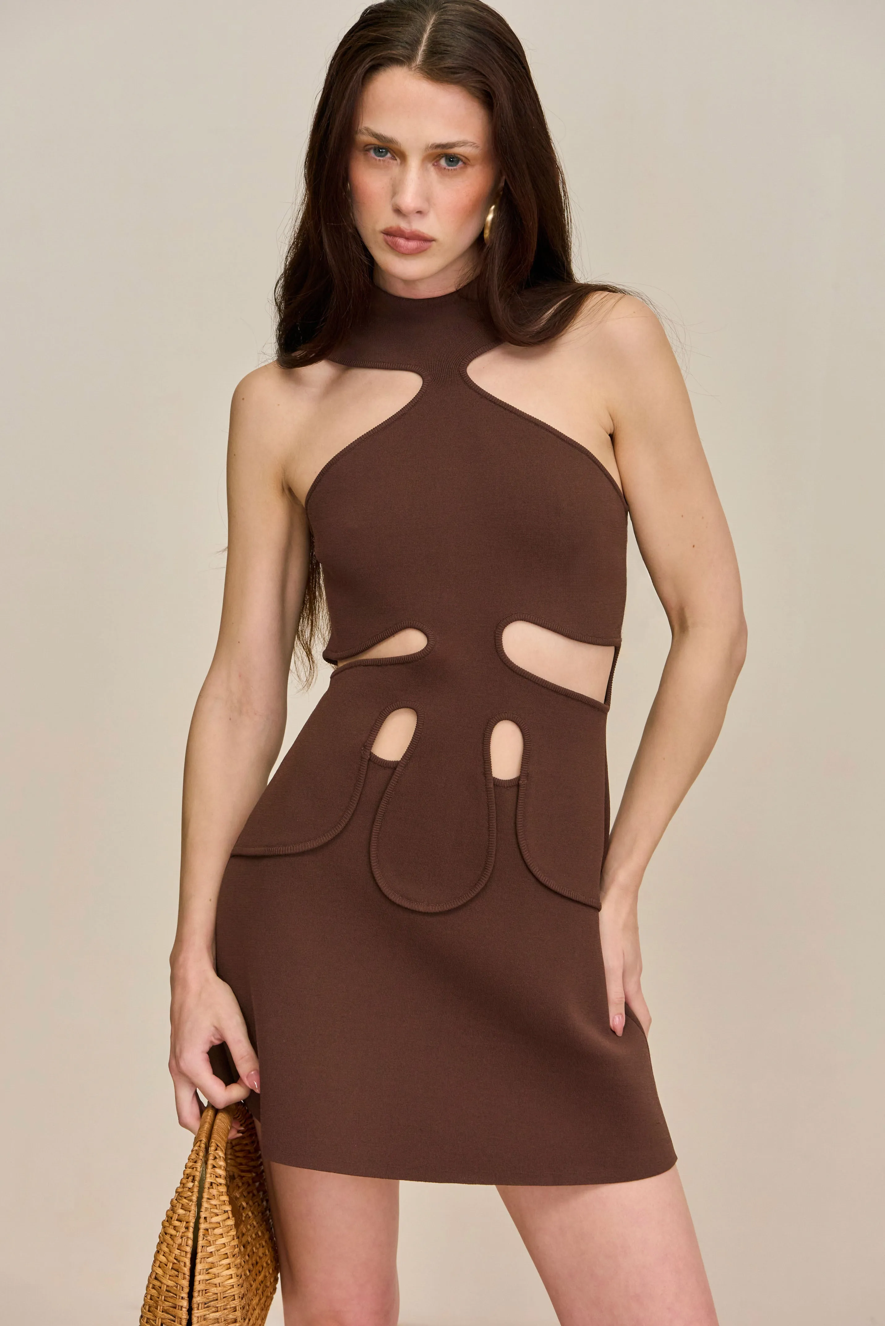 LILLIE KNIT DRESS - JAVA sold by Cult Gaia product image thumbnail 2