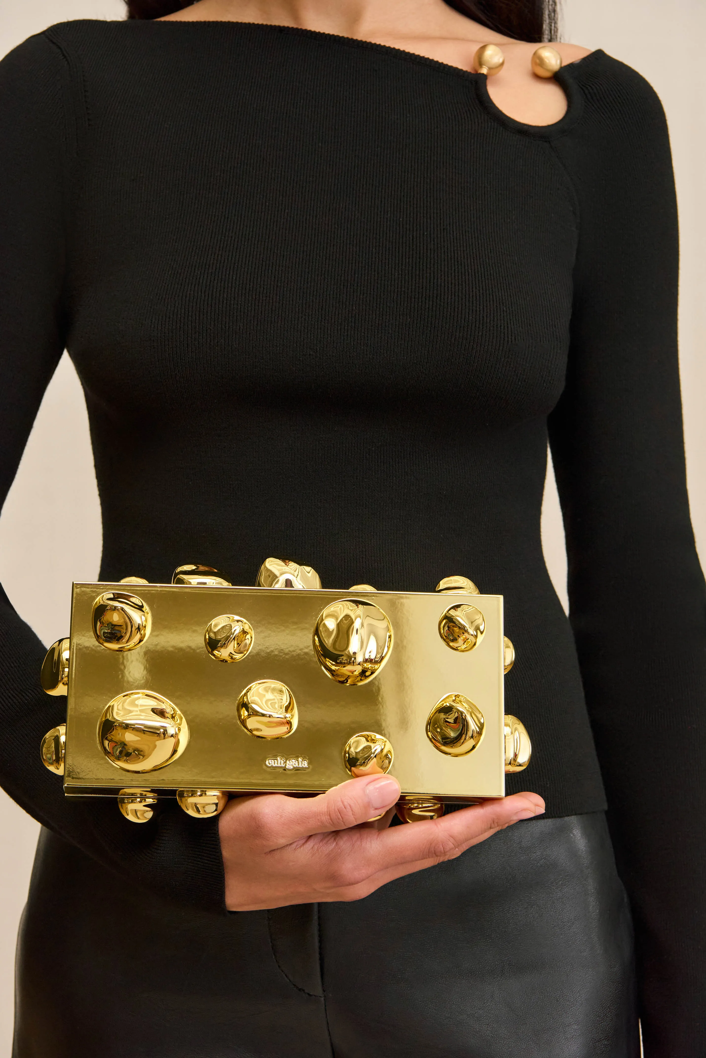 ORBS CLUTCH - SHINY GOLD sold by Cult Gaia product image thumbnail 3