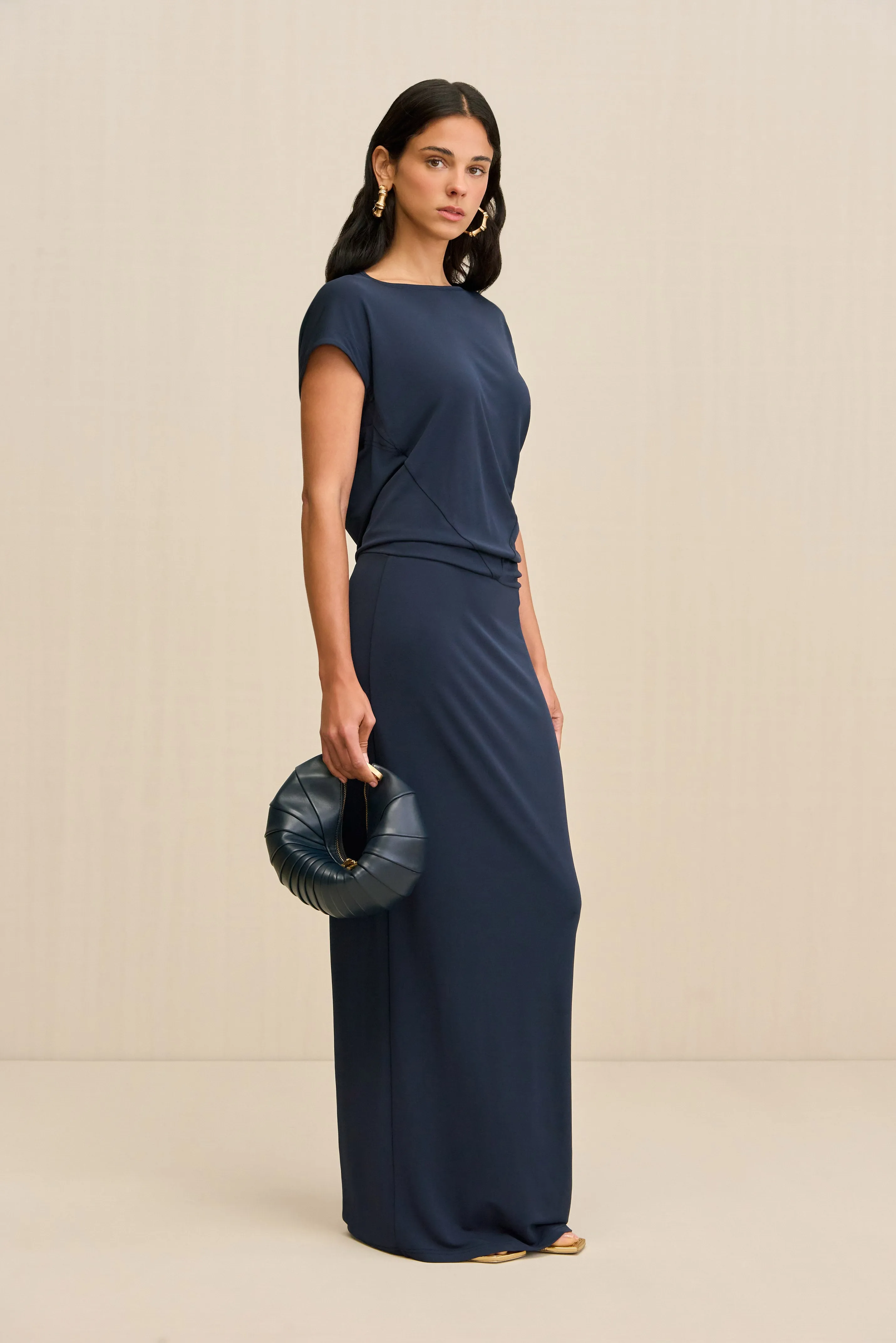 JONA DRESS - DEEP LAKE sold by Cult Gaia product image thumbnail 2