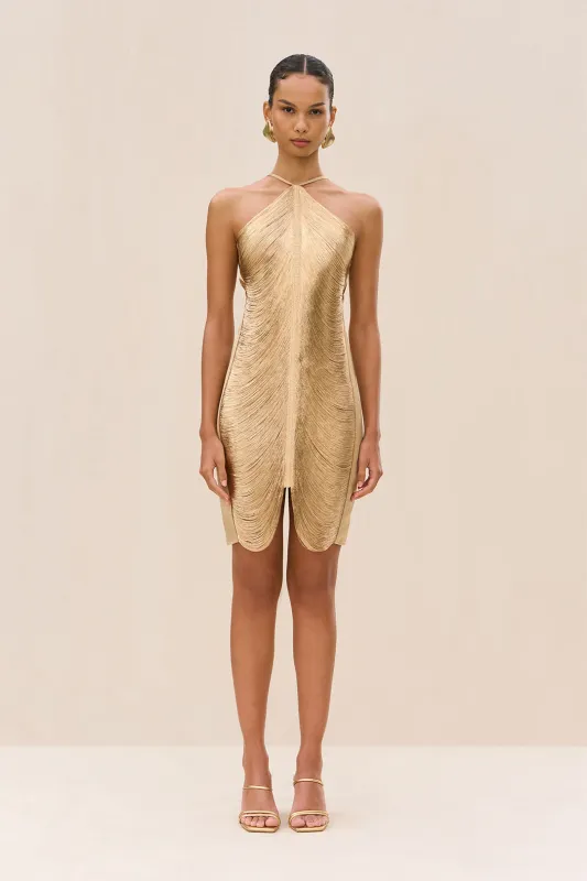 MARA DRESS - LIGHT GOLD made by Cult Gaia
