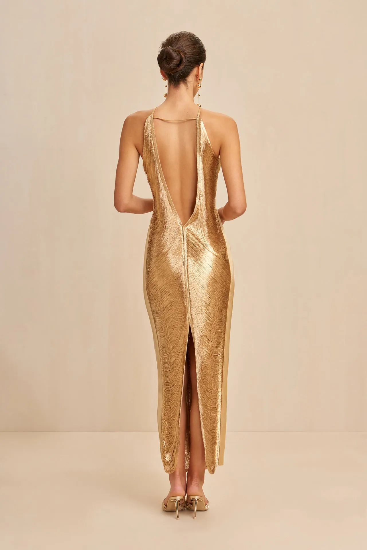 RENATA GOWN - LIGHT GOLD sold by Cult Gaia product image thumbnail 2