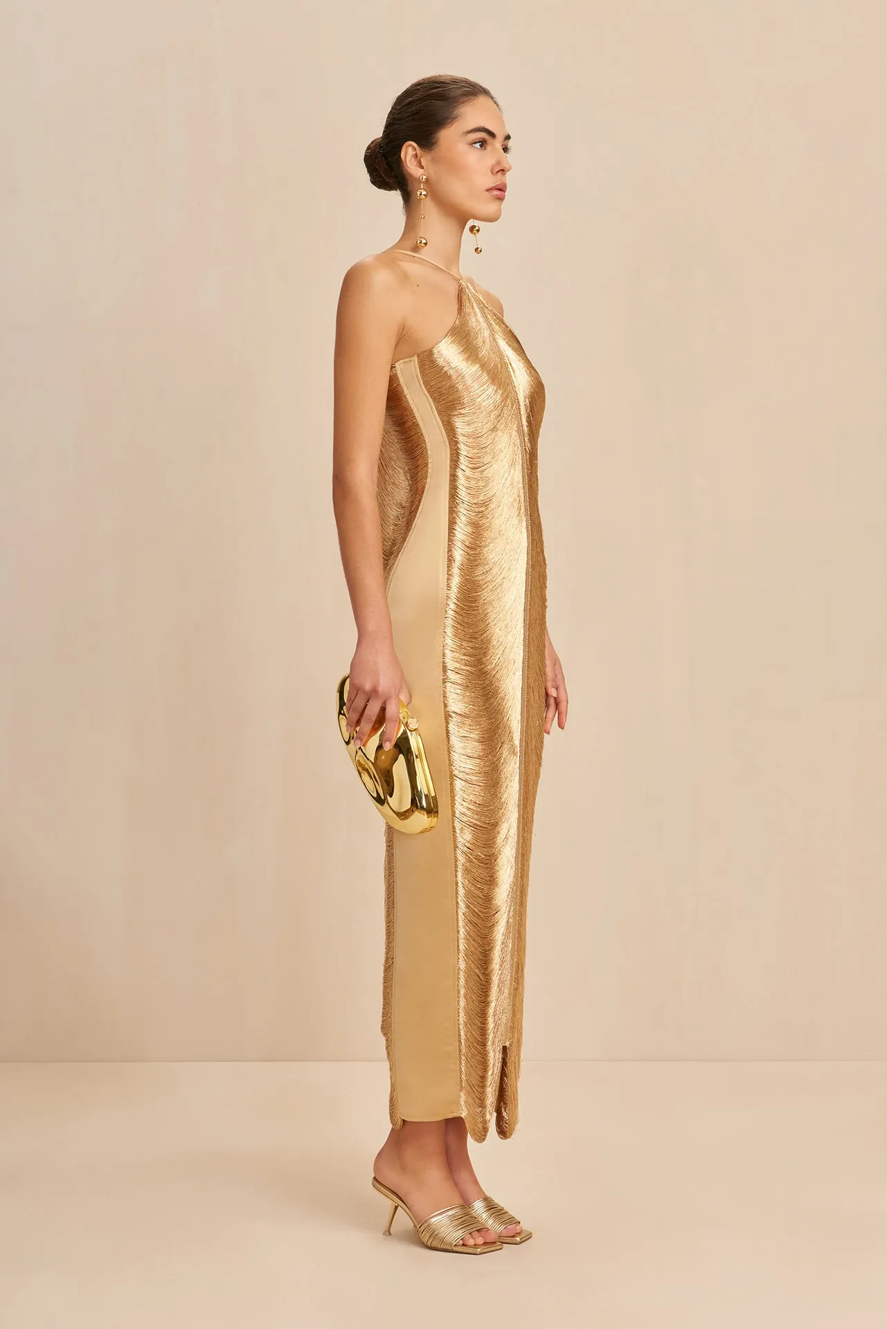 RENATA GOWN - LIGHT GOLD sold by Cult Gaia product image thumbnail 4