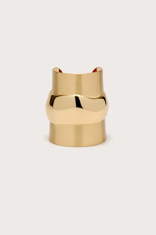 BAMBU HAND CUFF - BRUSHED BRASS sold by Cult Gaia
