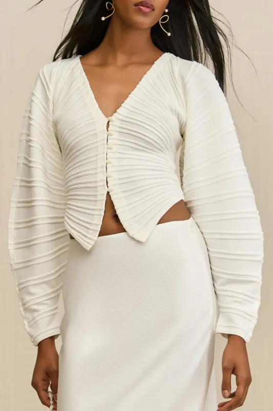 BLAIR KNIT CARDIGAN - OFF WHITE sold by Cult Gaia