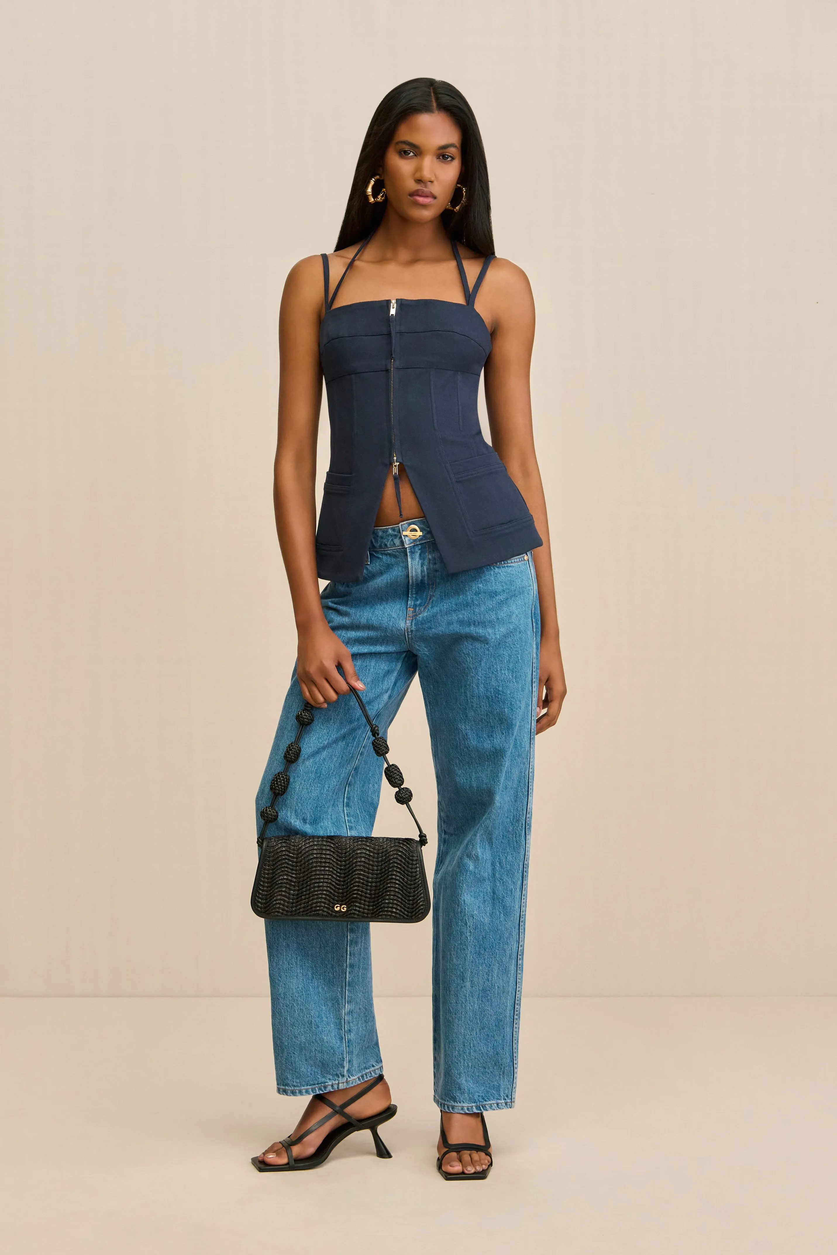 KATELLA TOP - DEEP LAKE sold by Cult Gaia product image thumbnail 2