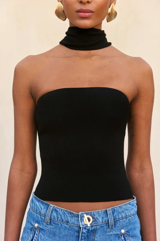 WALI KNIT TOP - BLACK sold by Cult Gaia