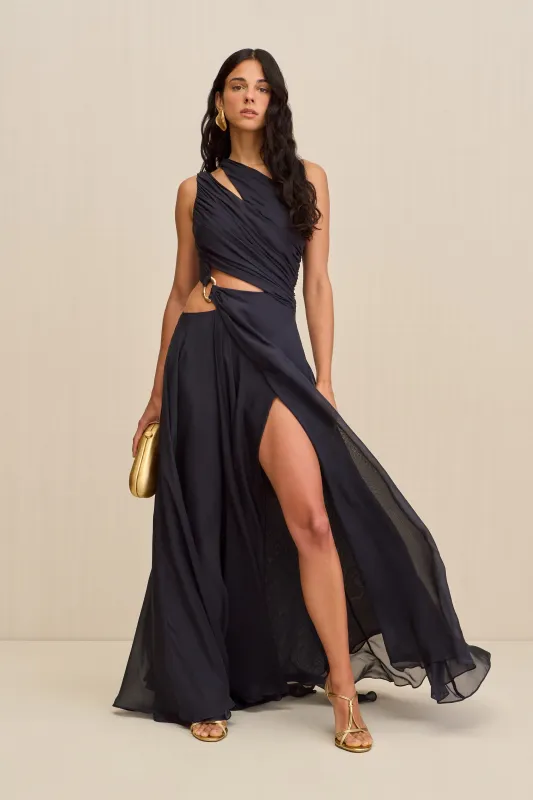 ZAN GOWN - DEEP LAKE sold by Cult Gaia