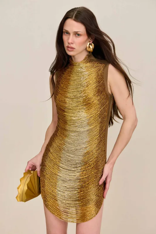 KYMA DRESS - BRONZE sold by Cult Gaia