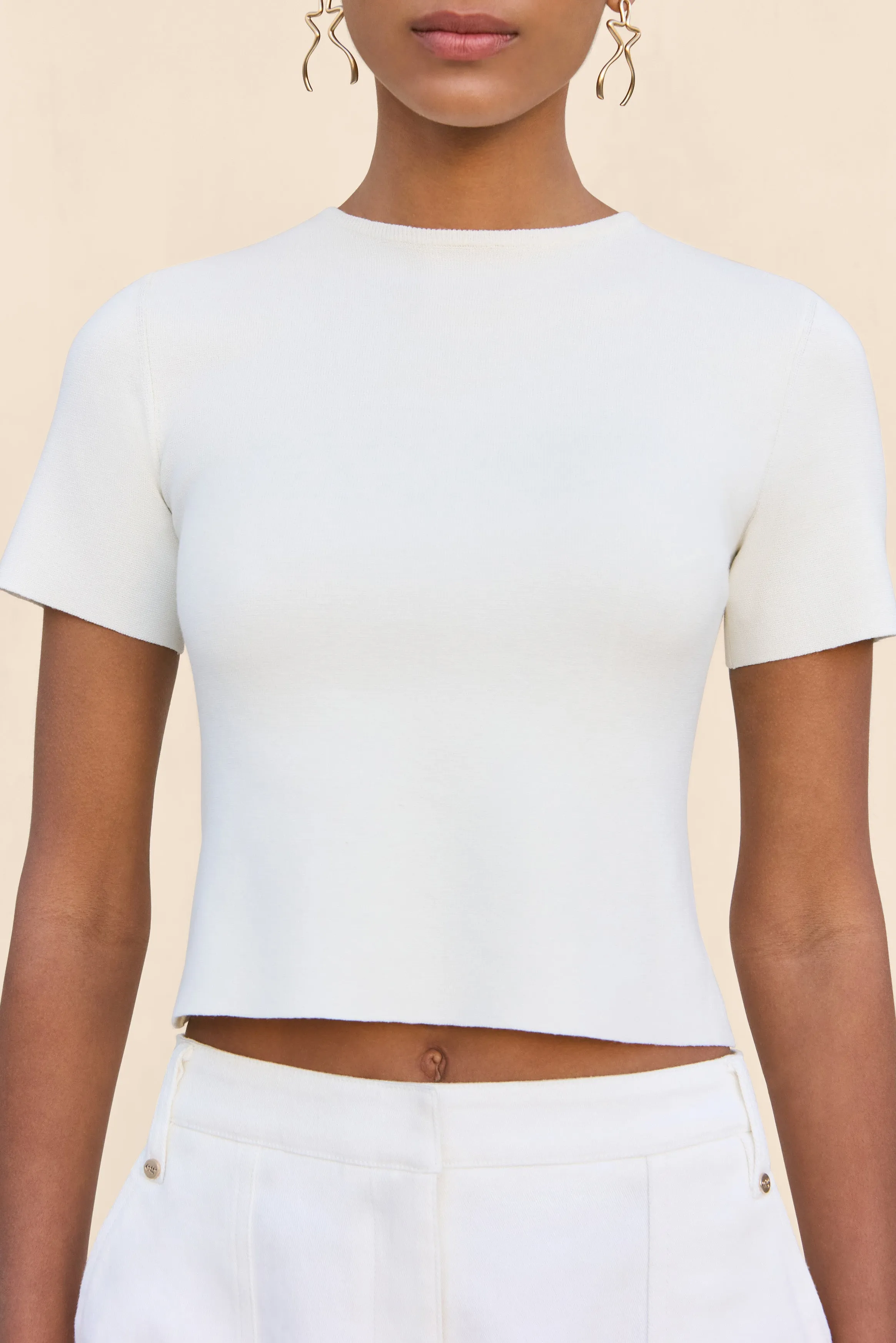 MILIOS KNIT TOP - OFF WHITE sold by Cult Gaia