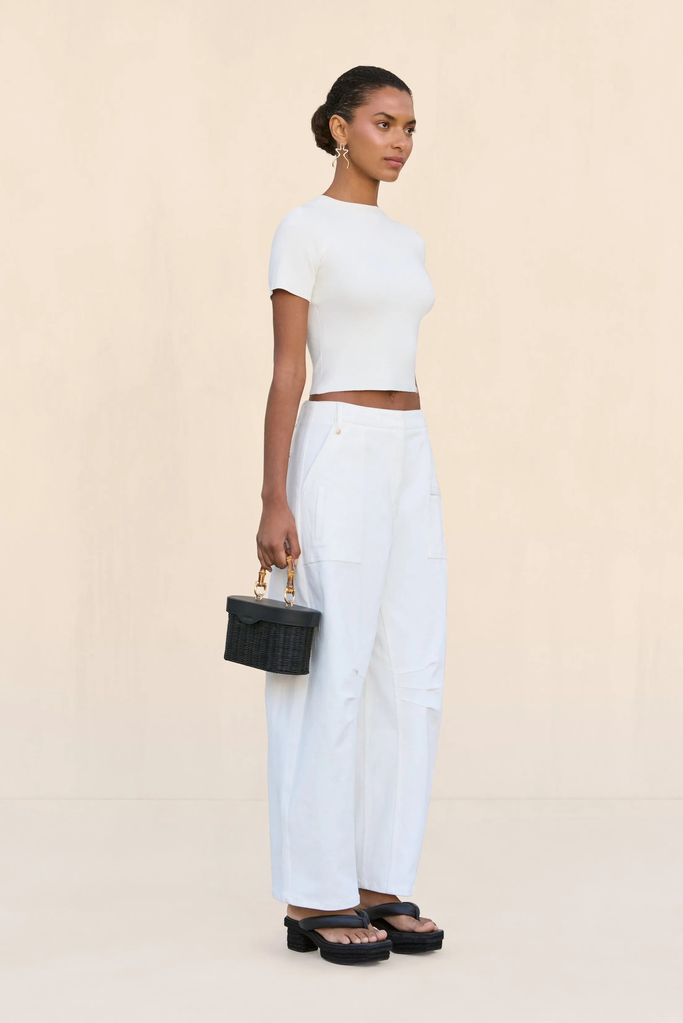 MILIOS KNIT TOP - OFF WHITE sold by Cult Gaia product image thumbnail 3